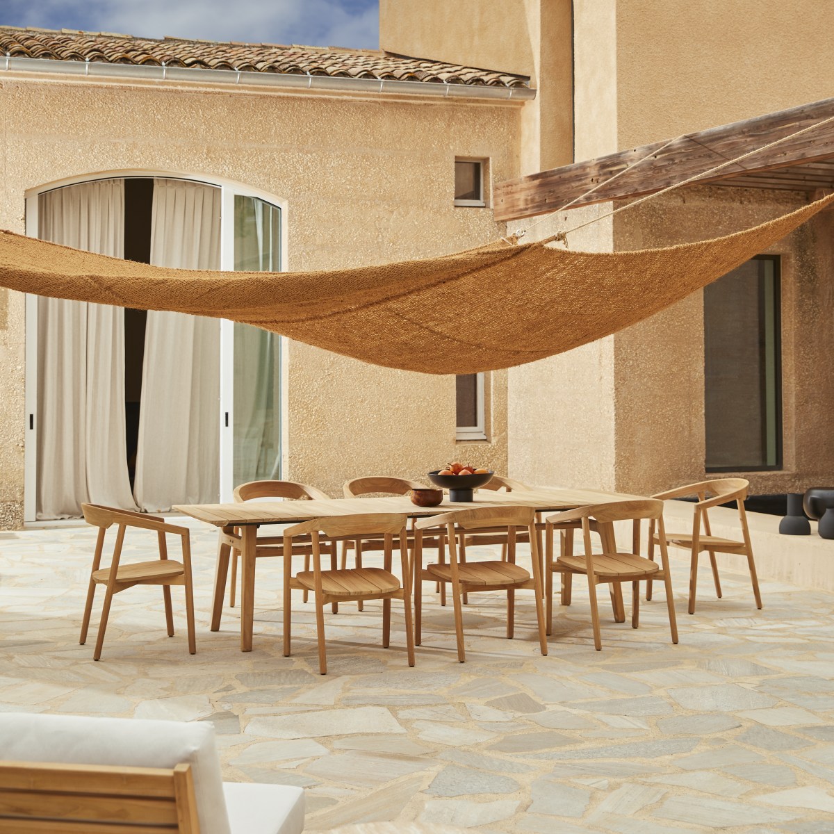 Table de jardin en Teck massif, ANTIONI naturel, TIKAMOON