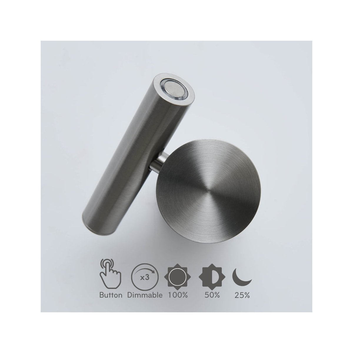 Applique liseuse chromée dimmable LED - ISÉVIA argenté / chromé, KOSILUM