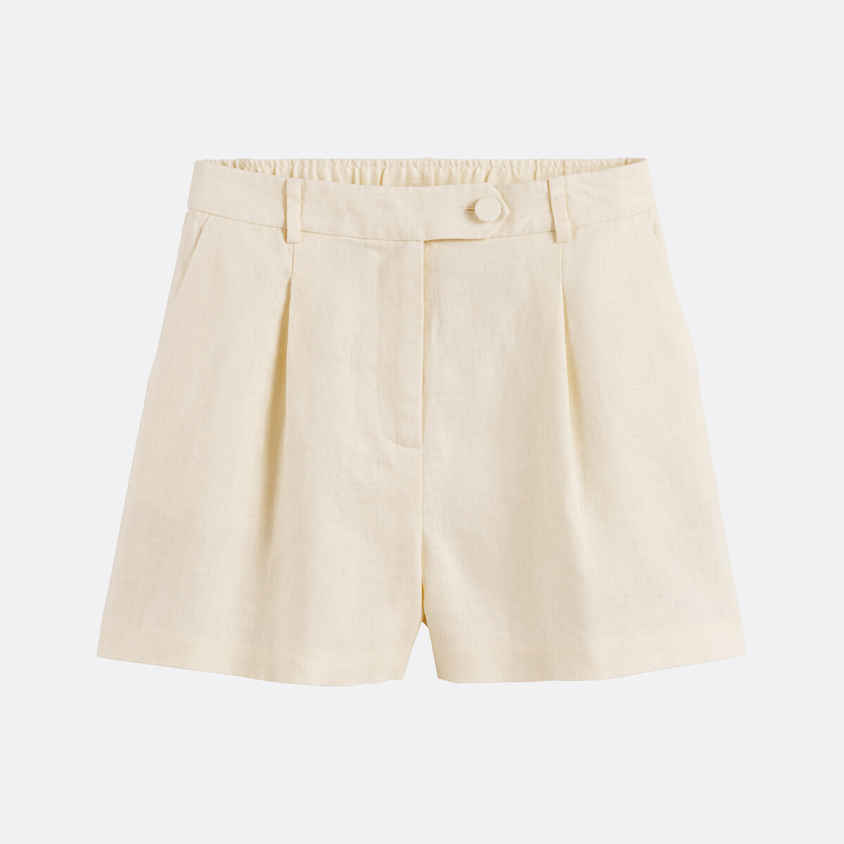 Short en lin jaune pastel, LA REDOUTE COLLECTIONS