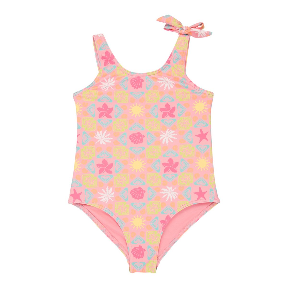 Maillot de bain une pièce CHECK ONE-PIECE. rose plumeria hippie hour diagonal, ROXY