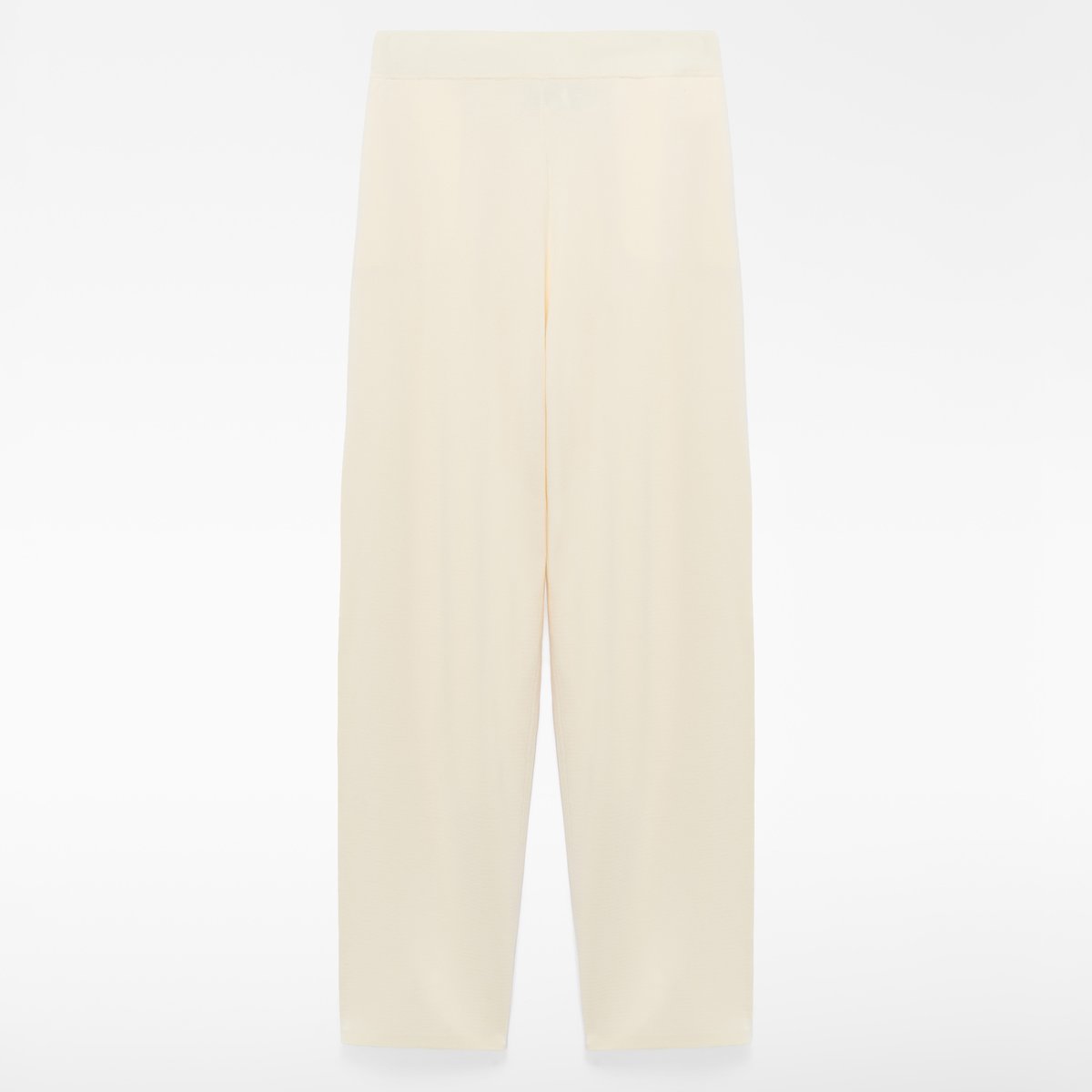 Pantalon en maille droite avec soie écru, ADOLFO DOMINGUEZ