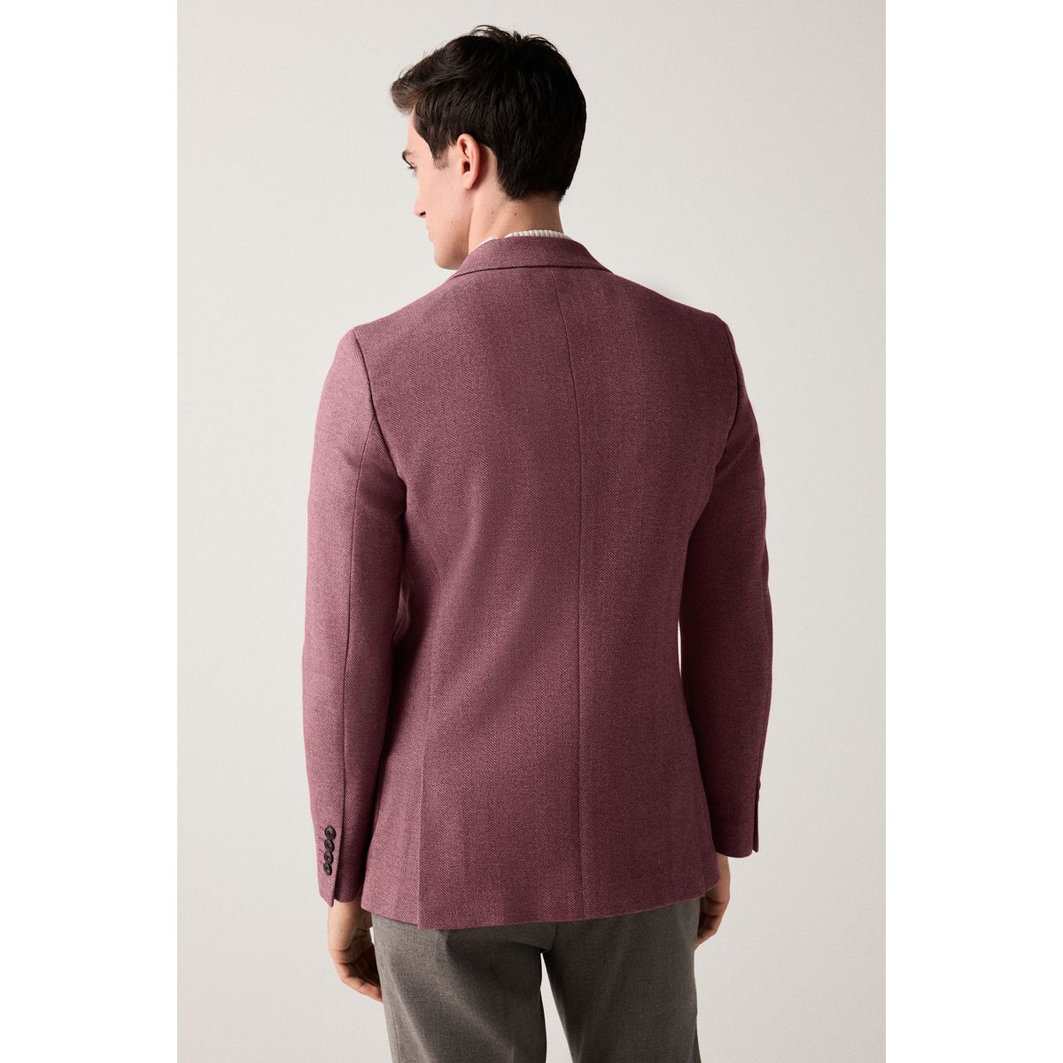 Blazer slim en jersey à chevrons rose, NEXT