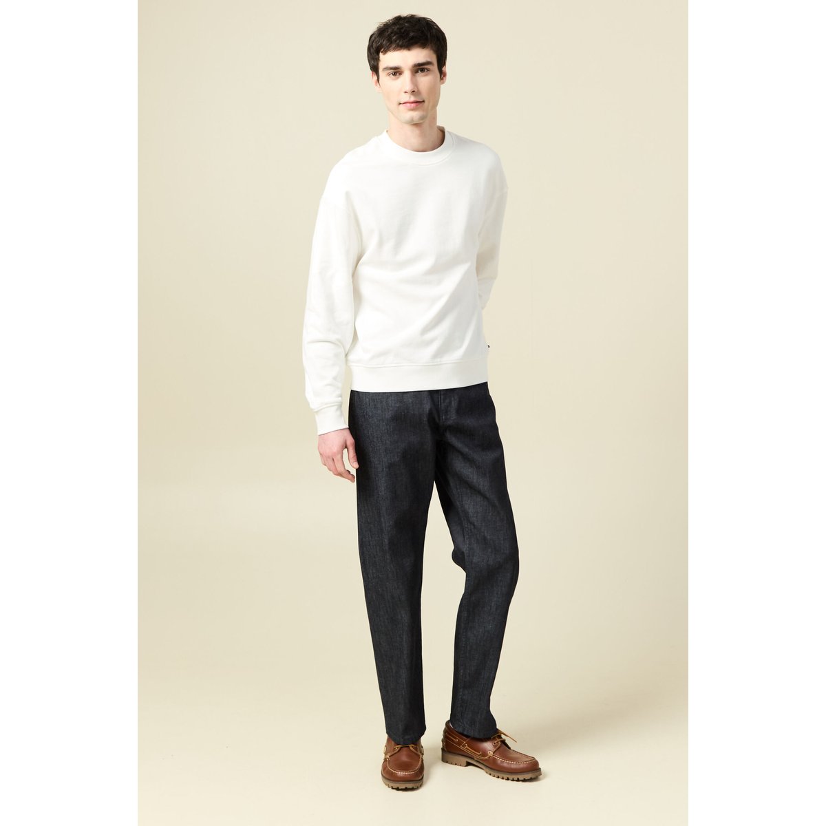 Jeans regular longueur 32 denim brut clean, BONOBO