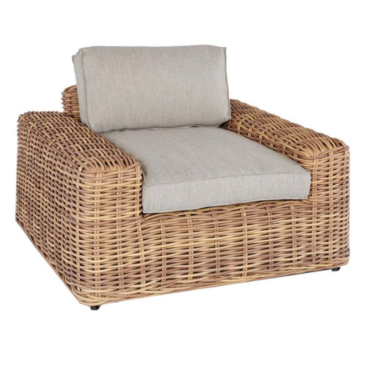 Fauteuil de jardin en résine tressée, BALI osier miel, AU JARDIN DE CHLOÉ