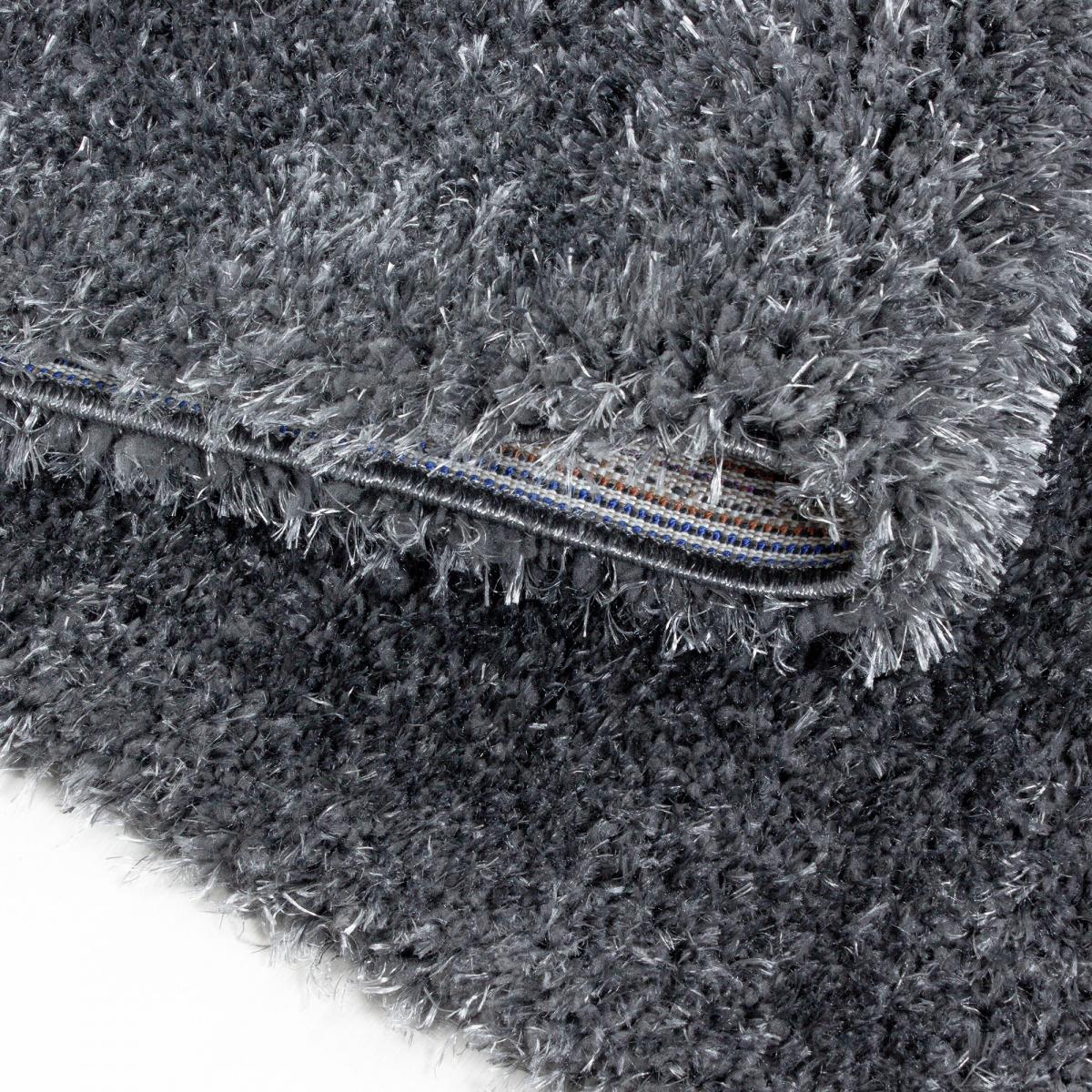 Tapis longs poils shaggy tissé motif uni UNI A gris, UN AMOUR DE TAPIS