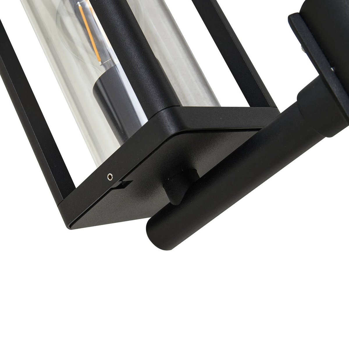 Lampadaire extérieur en aluminium moderne noir, LUCANDE
