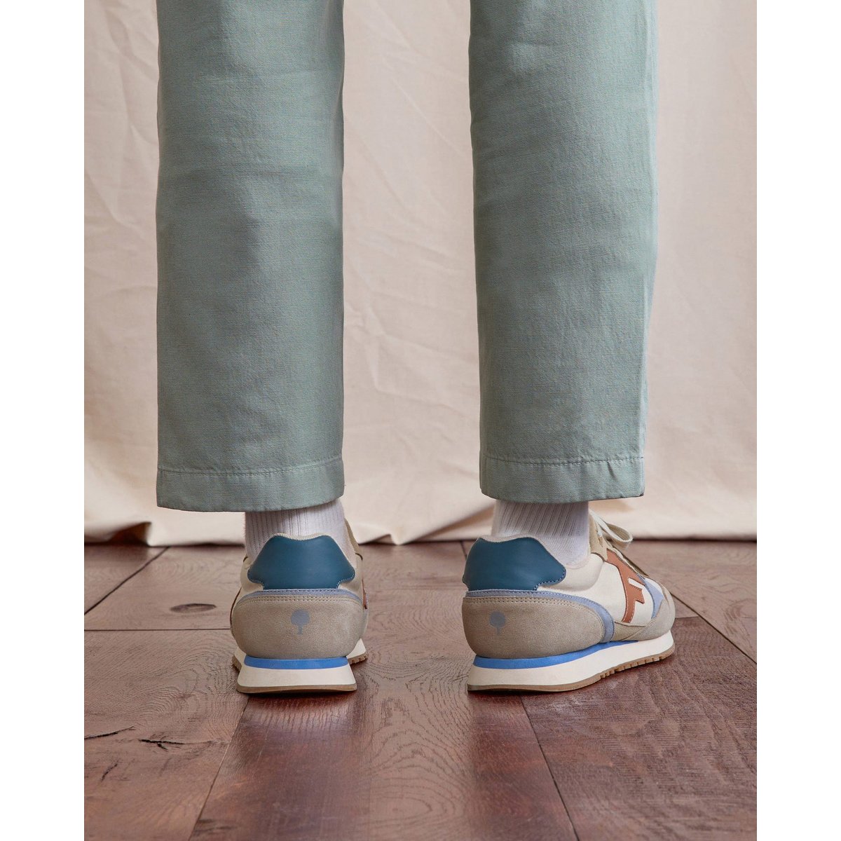 Running tissu suede ELM crème fauve, FAGUO