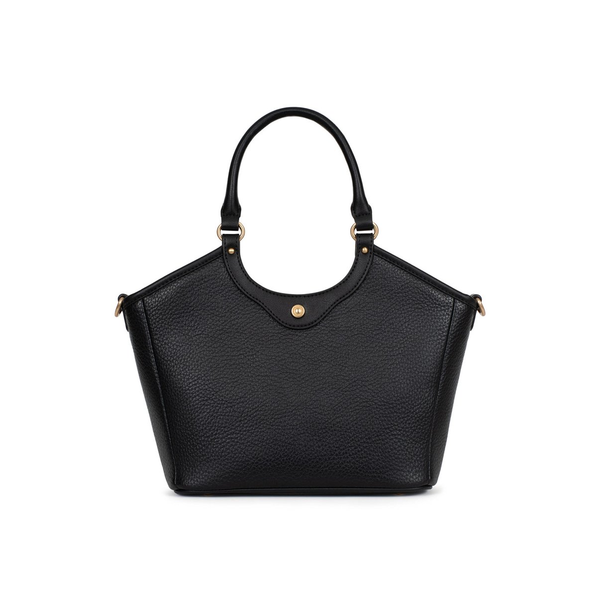 Sac porté main 2 poignées ELLA noir, HEXAGONA