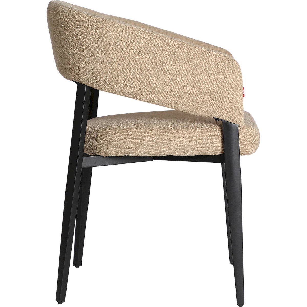 Chaise contemporaine collection VACIO beige et noir, RECOLLECTION