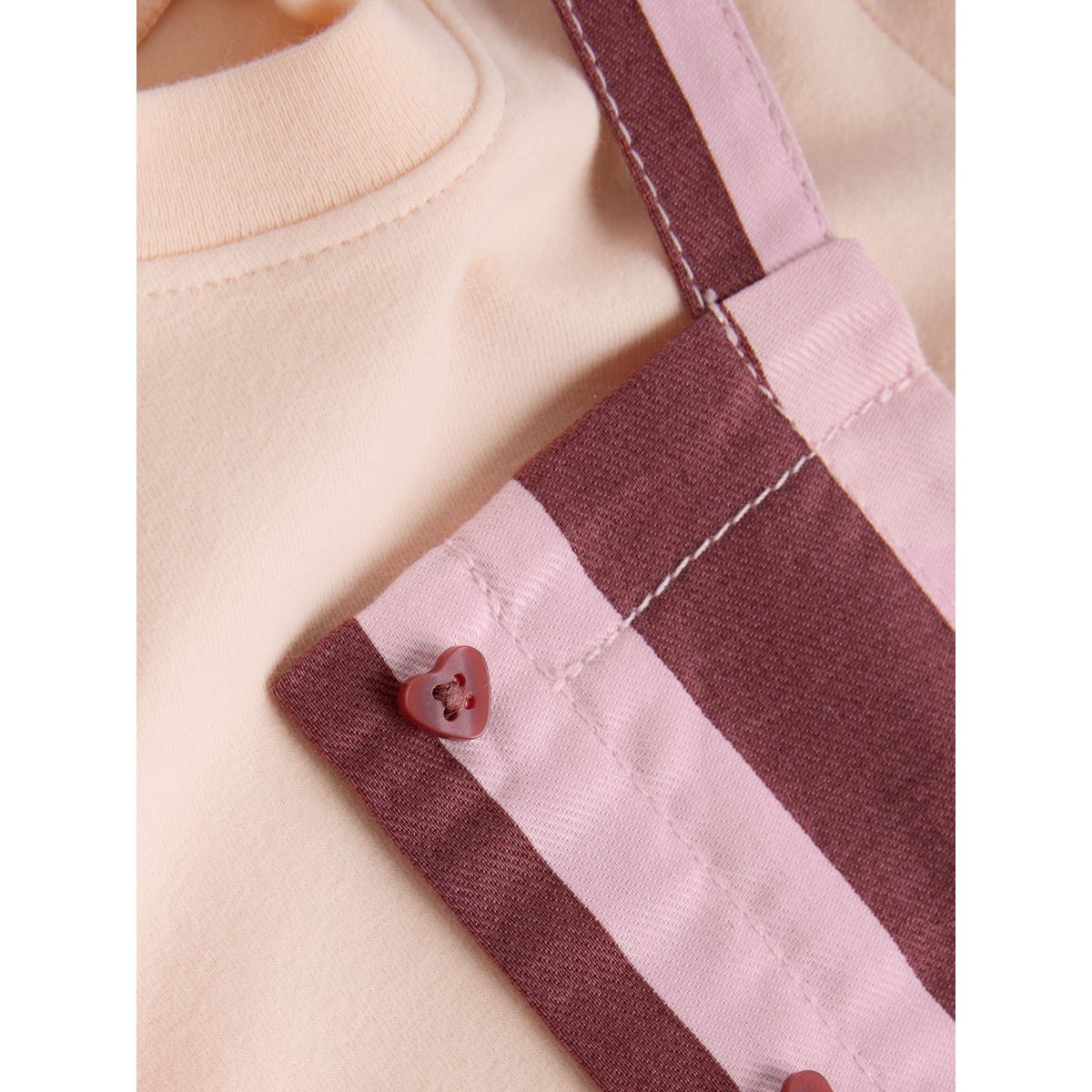 Ensemble bébé salopette et body, 2 pièces rayure marron chocolat, NEXT