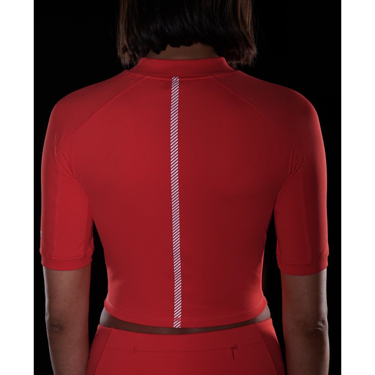 Haut court moulant 3/4 Run corail chaud, SUPERDRY