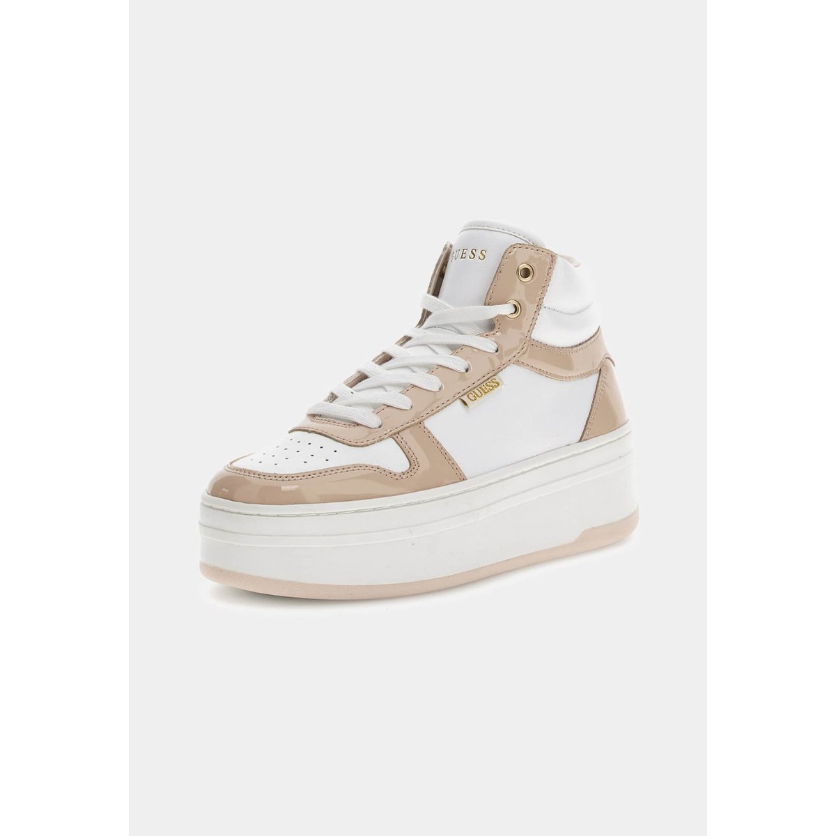 Sneaker Montante Linzy Cuir Mélangé rose, GUESS
