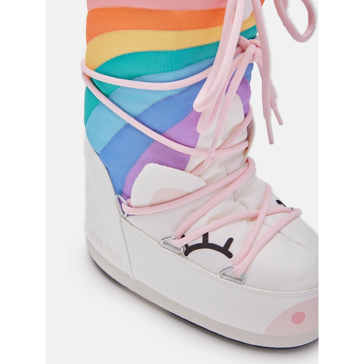Moon Boots Icon unicorn wit/multicolor, MOON BOOT