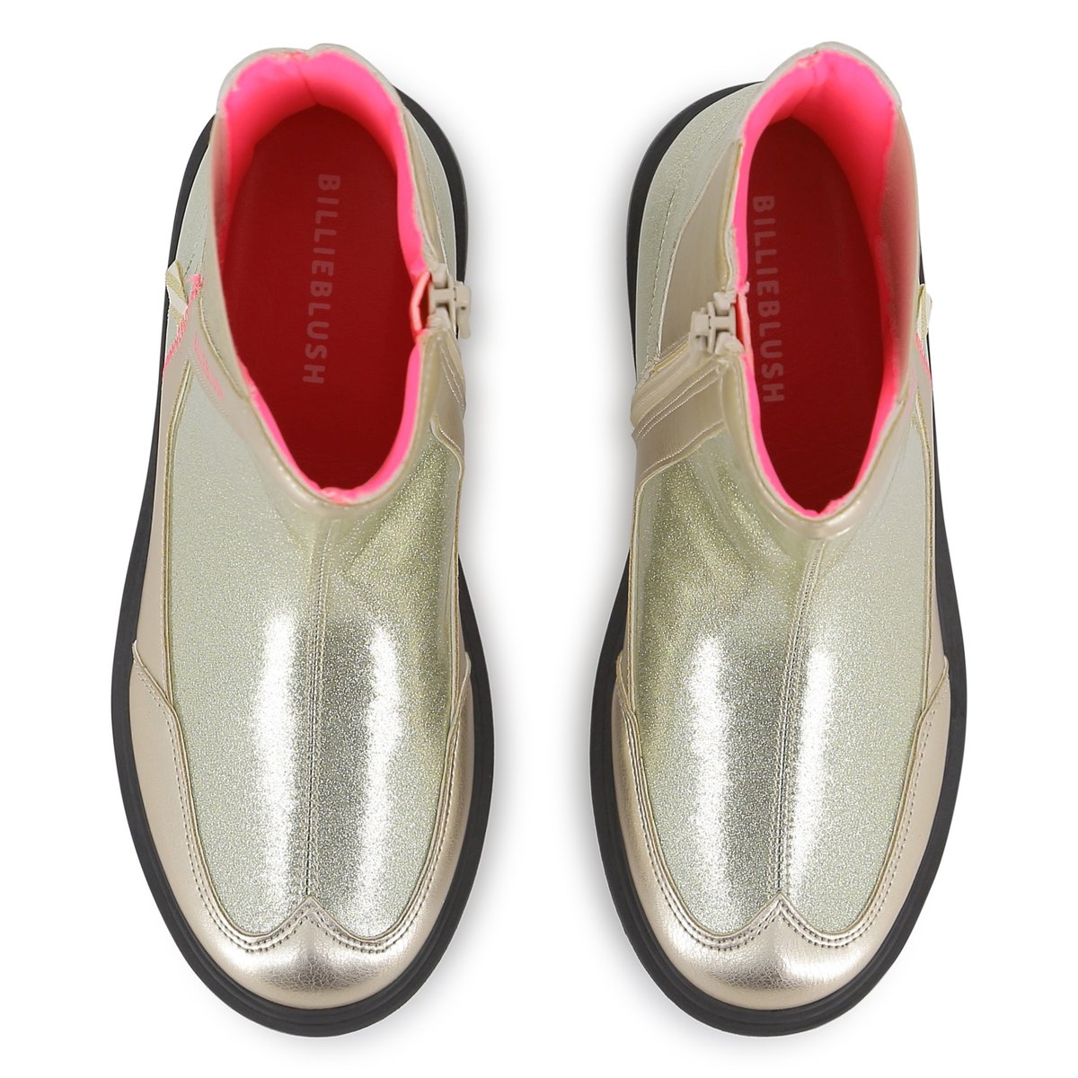 Bottines métalliques dore, BILLIEBLUSH