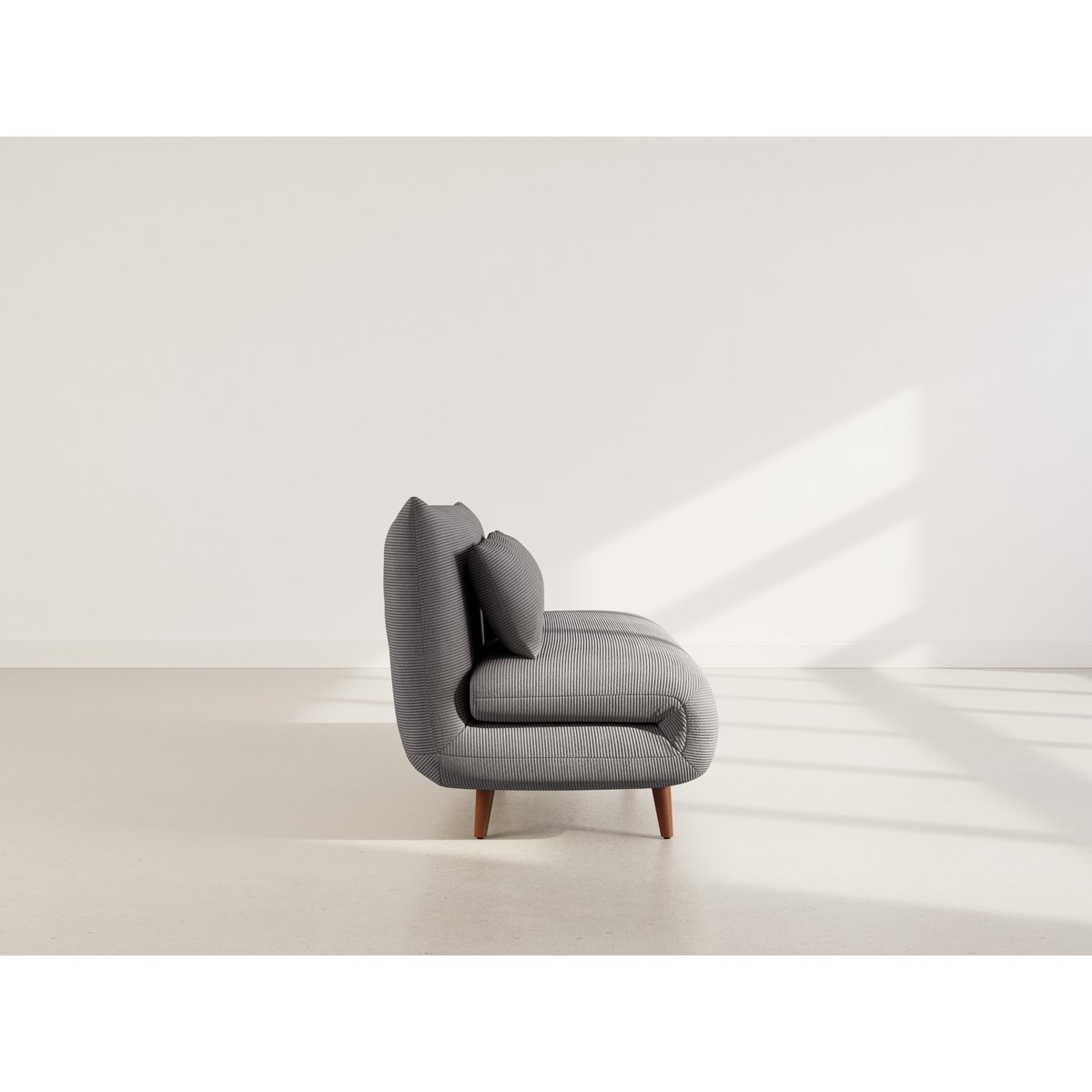 Banquette convertible clic-clac 2 places, LUMI gris, BEST MOBILIER