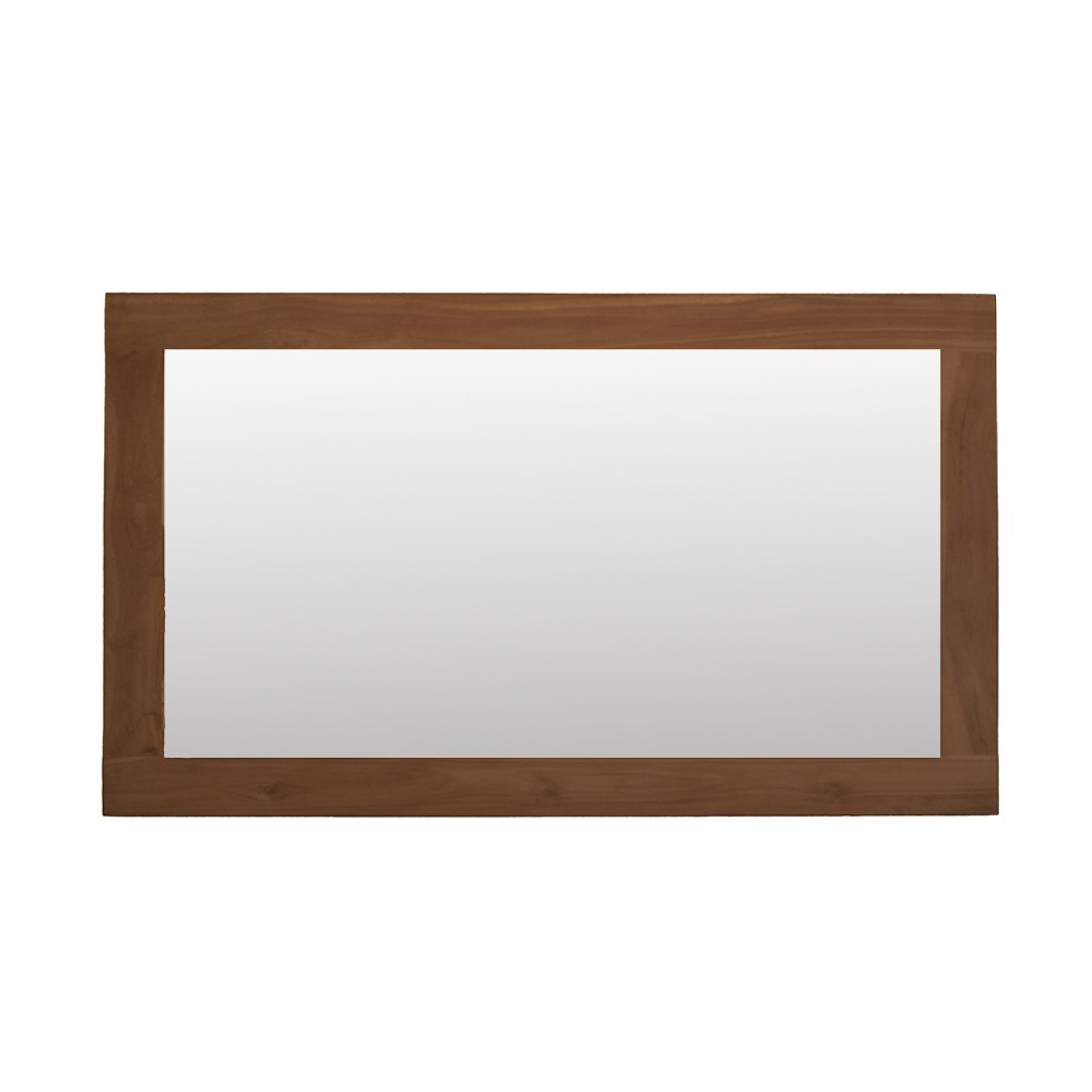 Miroir rectangulaire en teck massif 120 x 70 cm - LAZY naturel, WILDWATER