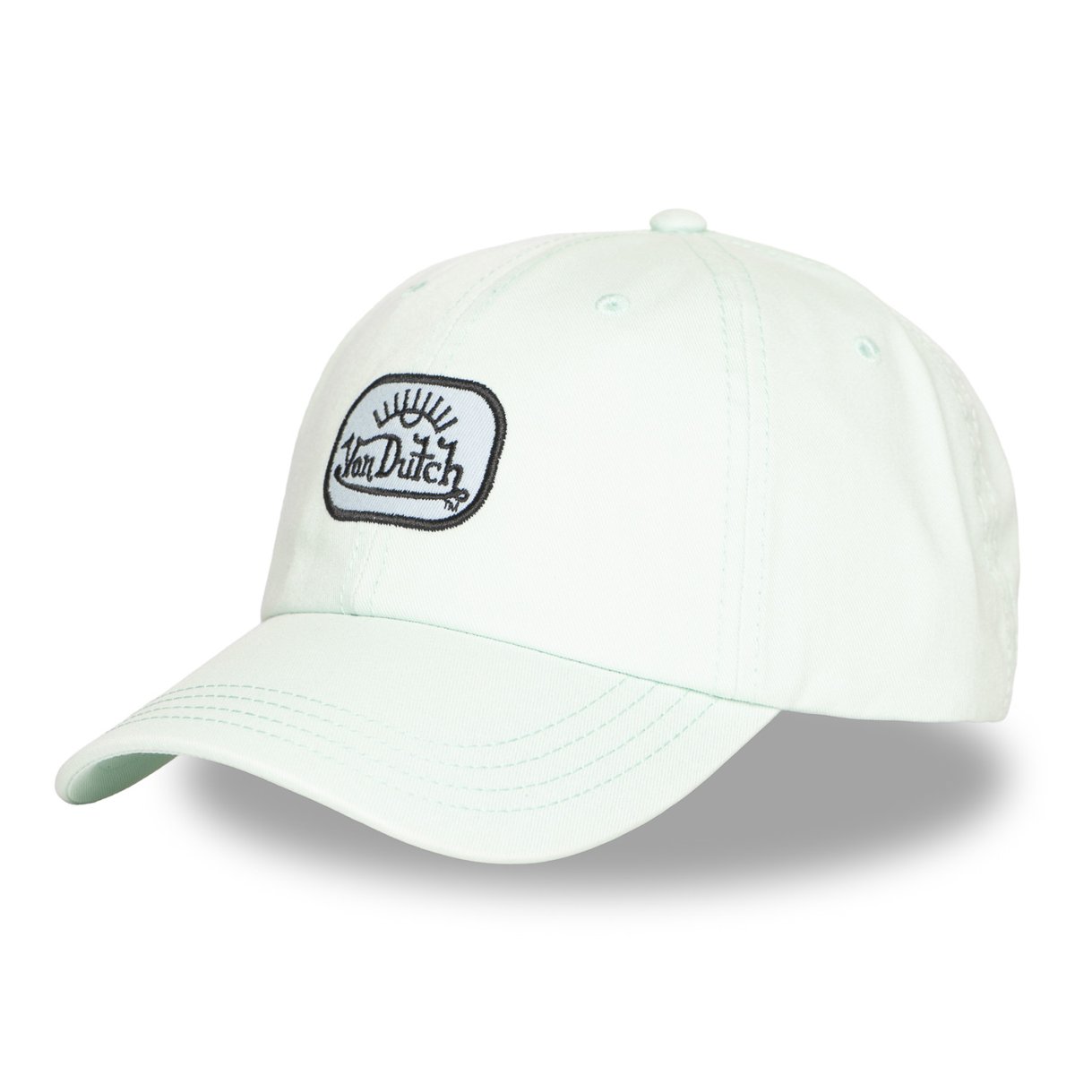 Casquette Dad Cap Log vert pâle/noir/bleu ciel, VON DUTCH