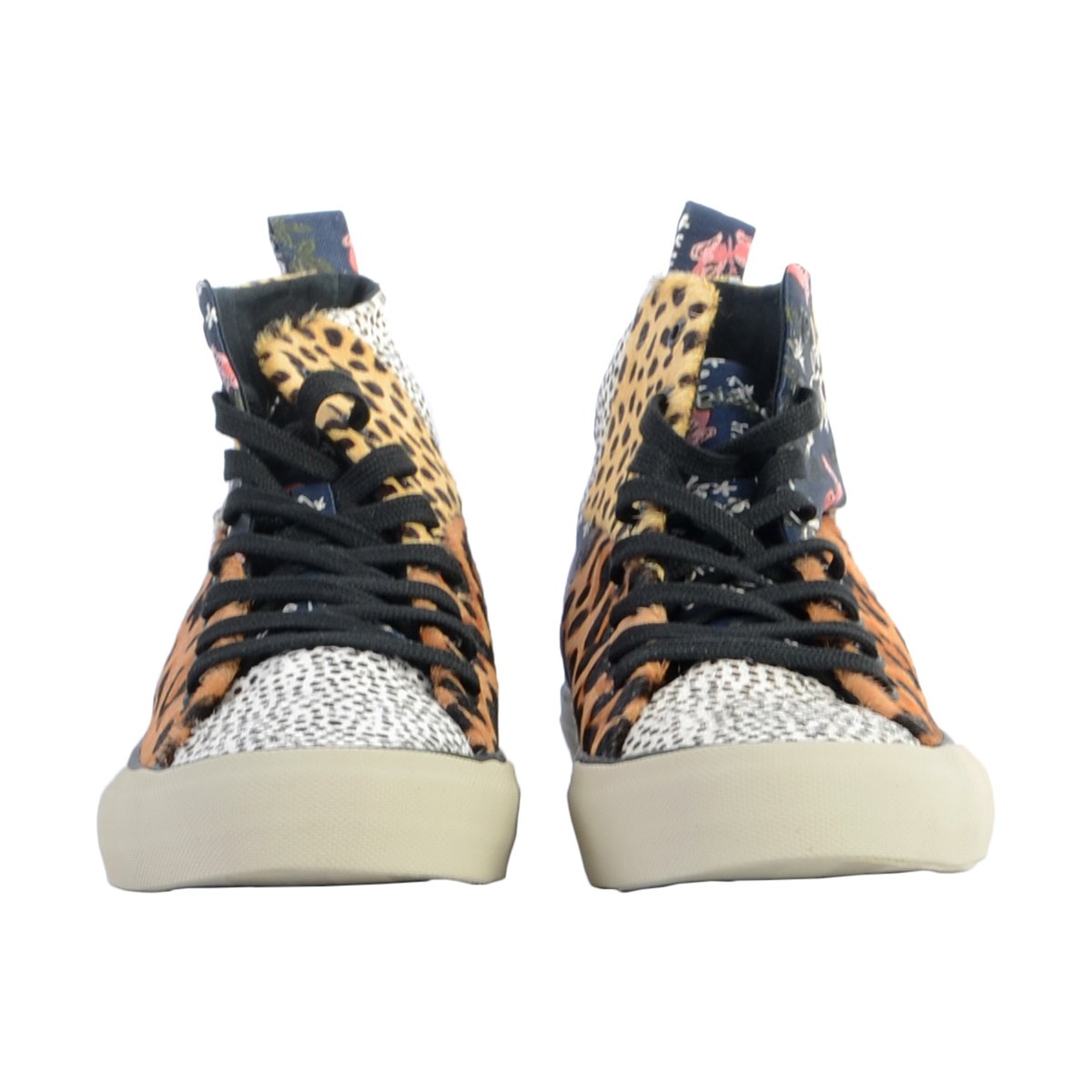 Sneakers Montantes Patch En Cuir marron, DESIGUAL