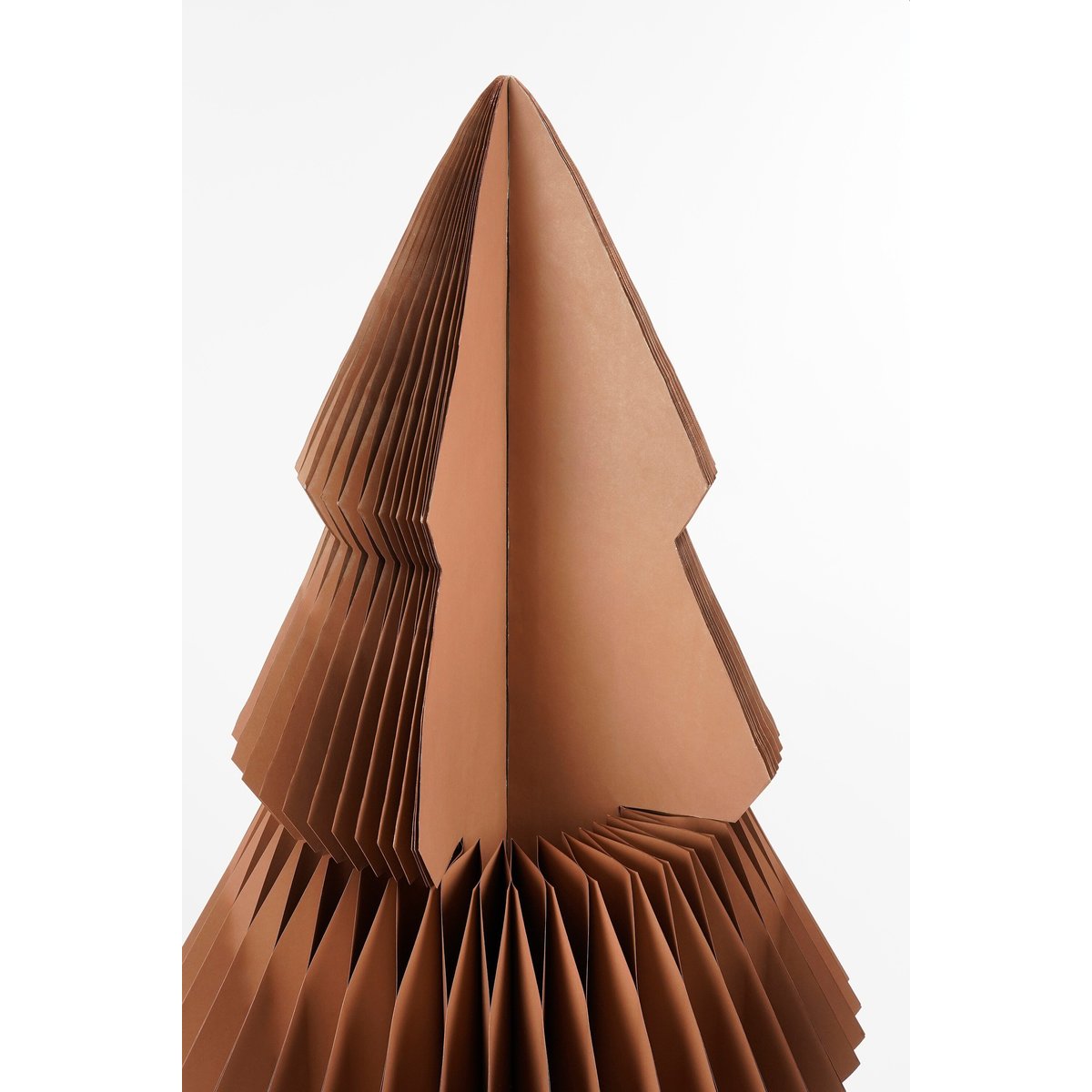 Sapin de Noël décoratif en papier H152 cm YARRAH brun, MICA DECORATIONS