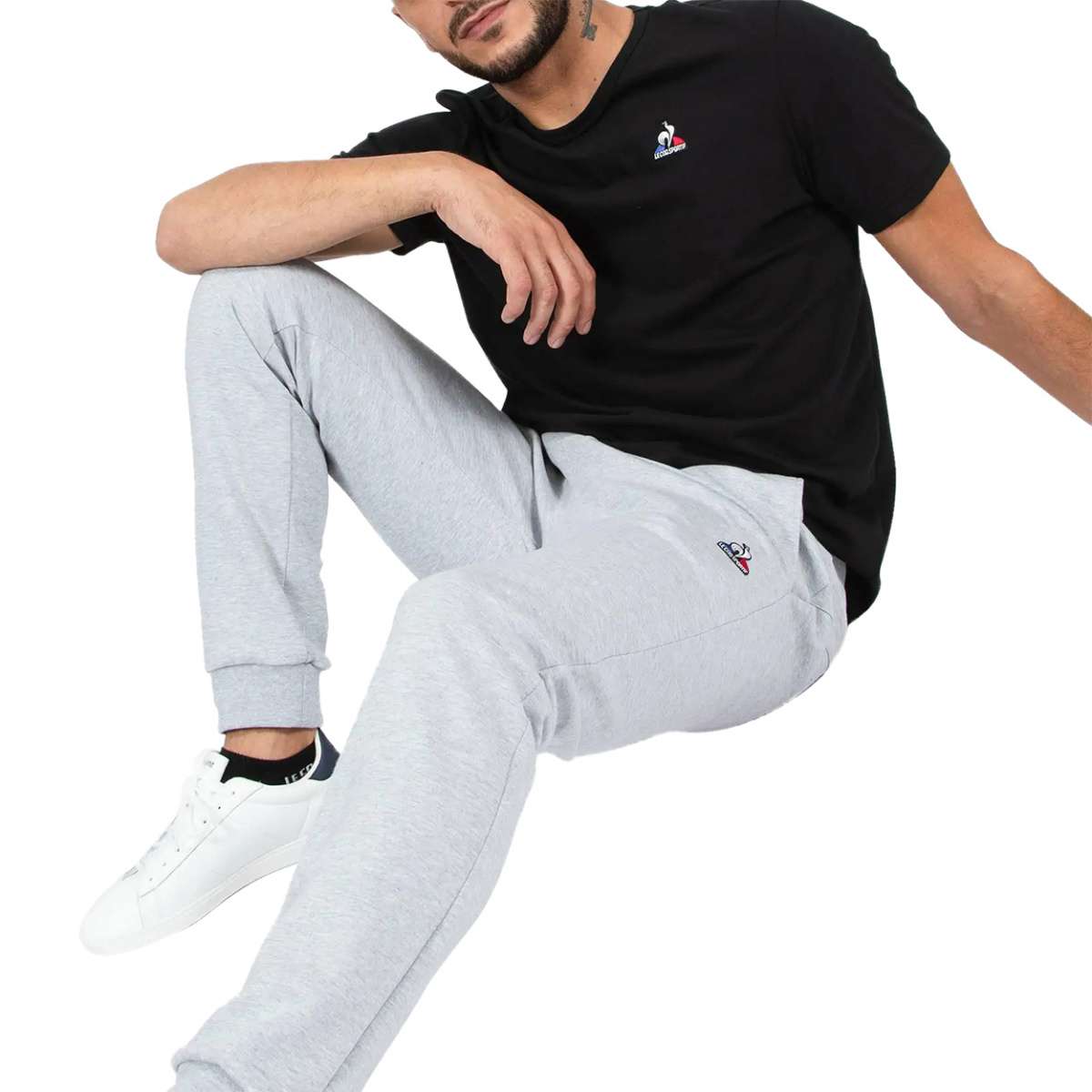 T-shirt manches courtes Essentiel noir, LE COQ SPORTIF