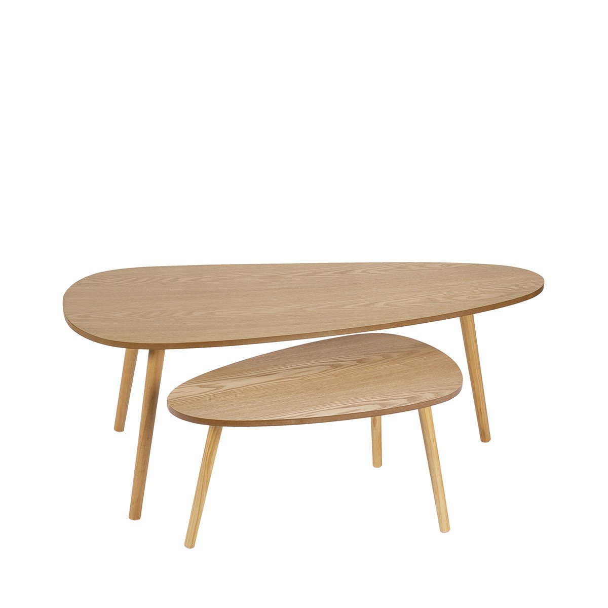 Set 2 table AMALIA marron, MAISON AUBERTIN