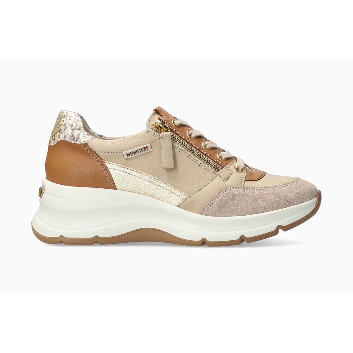 Baskets en cuir HANOUK light sand 514, MEPHISTO