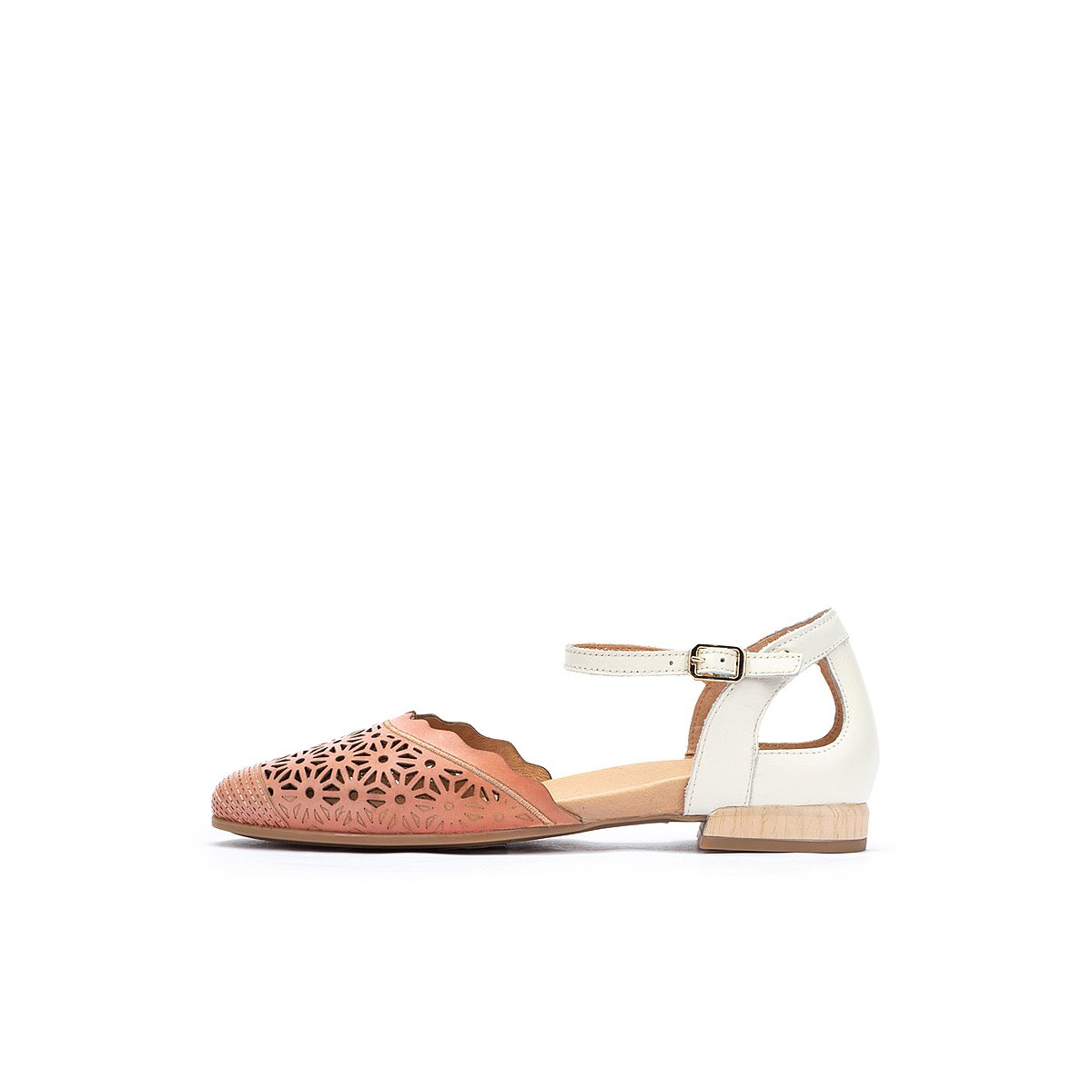 Chaussure semi-ouverts cuir Benissa melocoton, PIKOLINOS