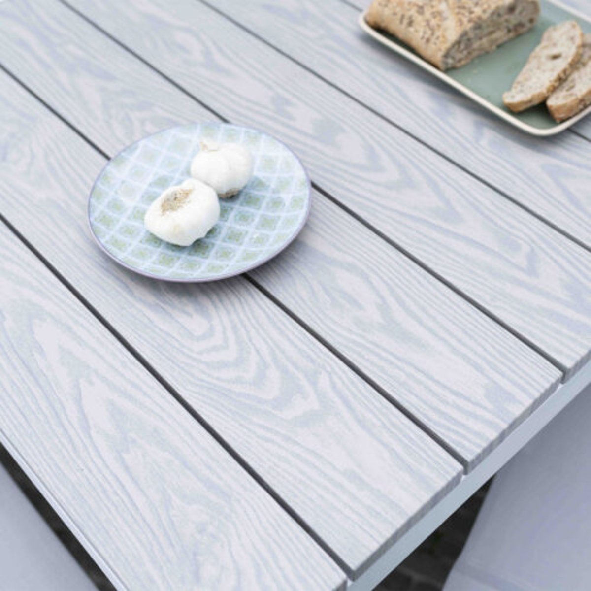 Table fixe en aluminium TAMPA blanc, WILSA GARDEN