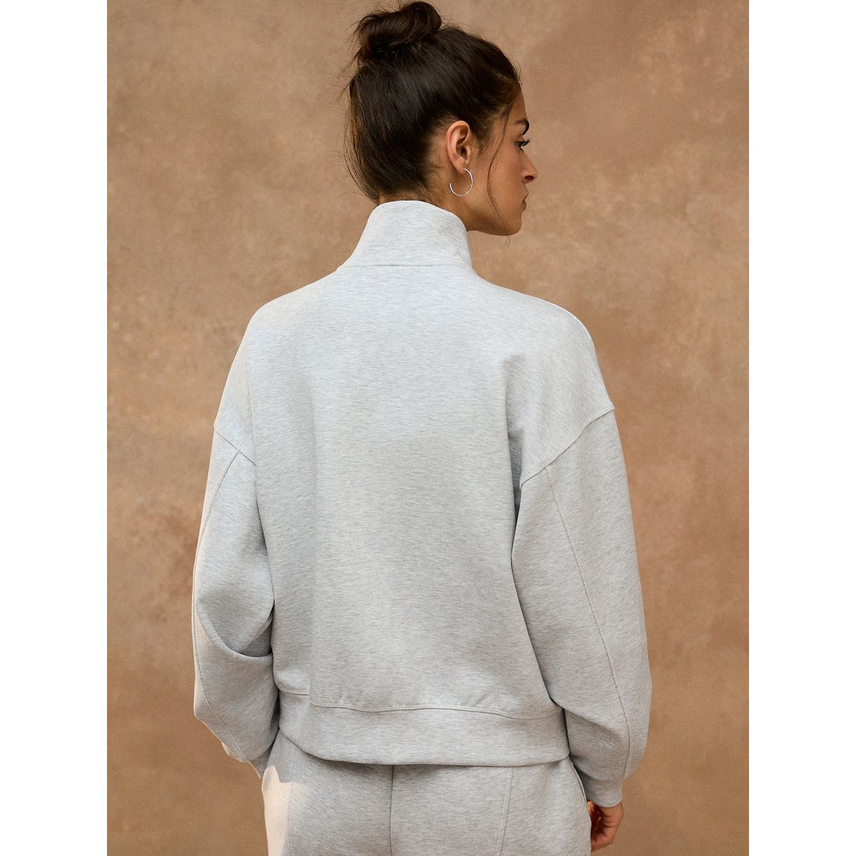 Veste zippée en néoprène doux gris, NEXT