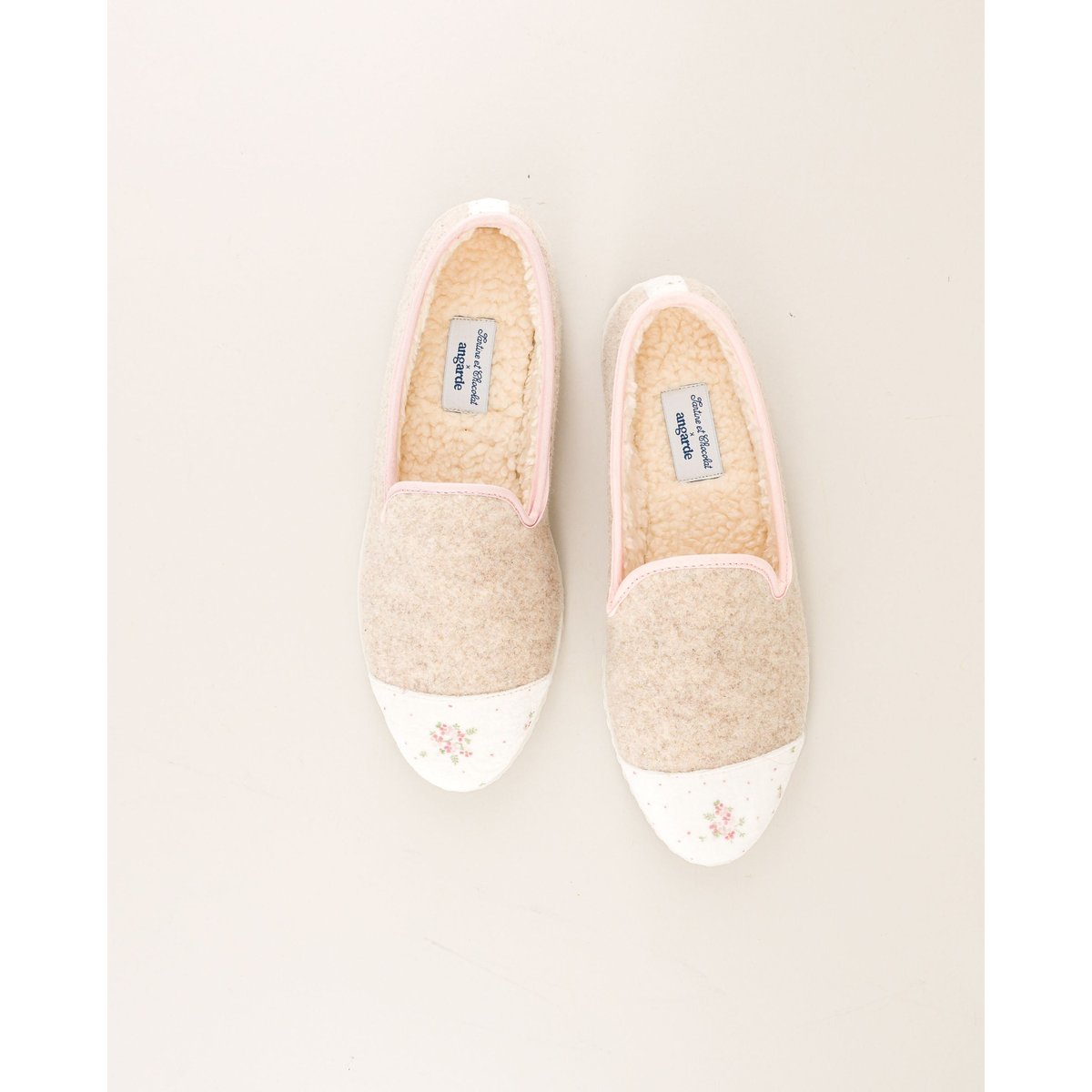 Chaussons collab' Tartine & Chocolat beige, ANGARDE