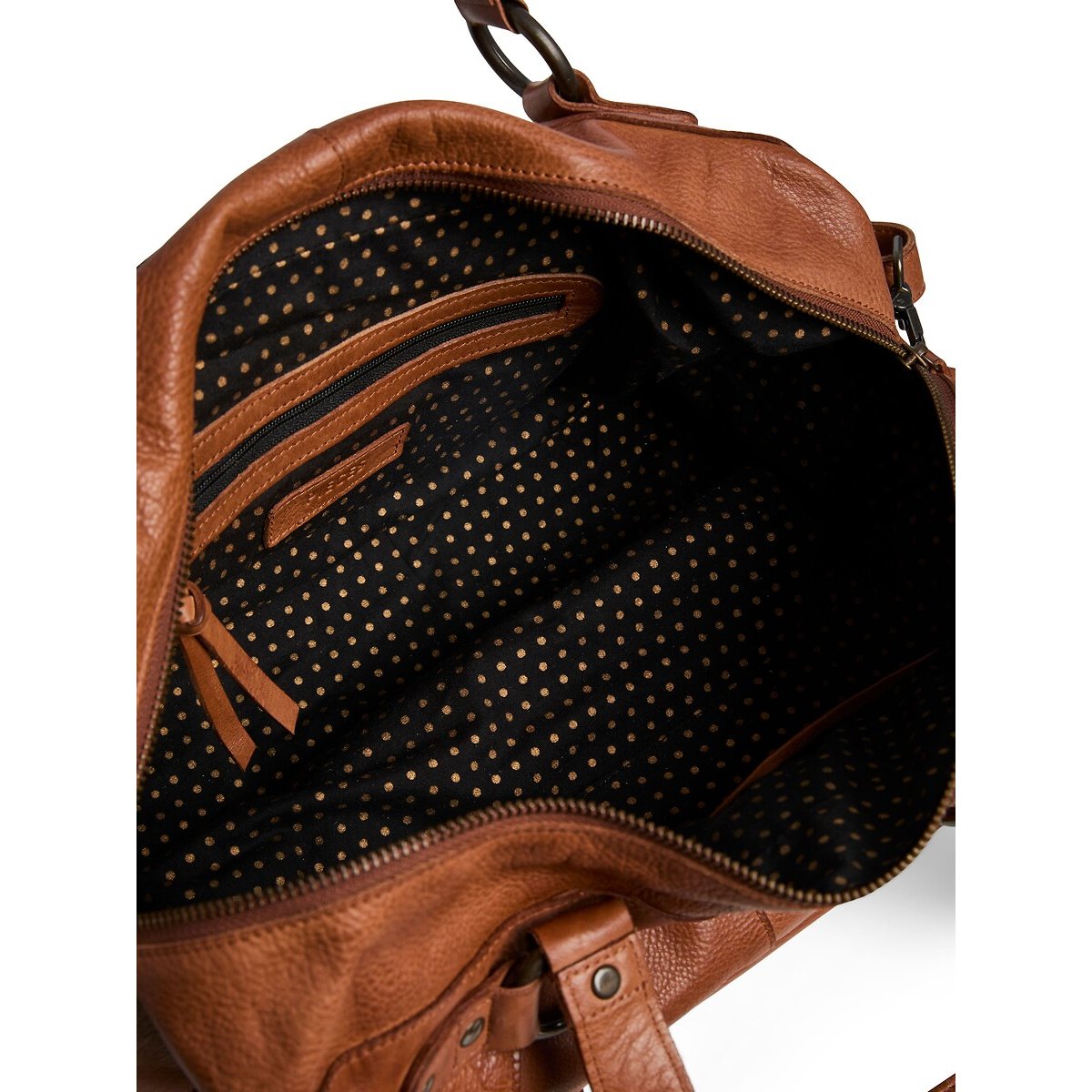Grand sac en cuir, Fatima cognac, PIECES