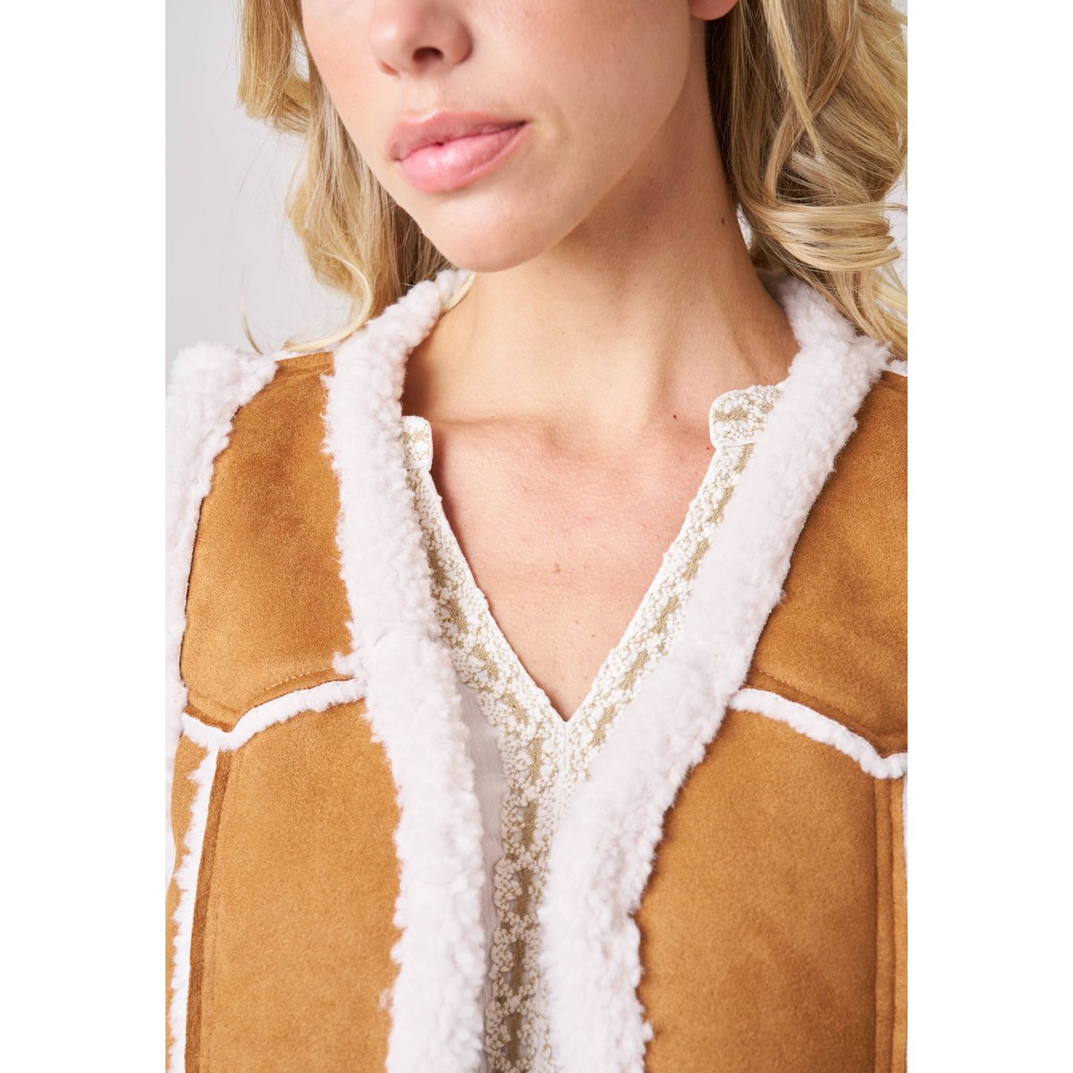 Gilet sans manches femme SVANY whisky, DEELUXE