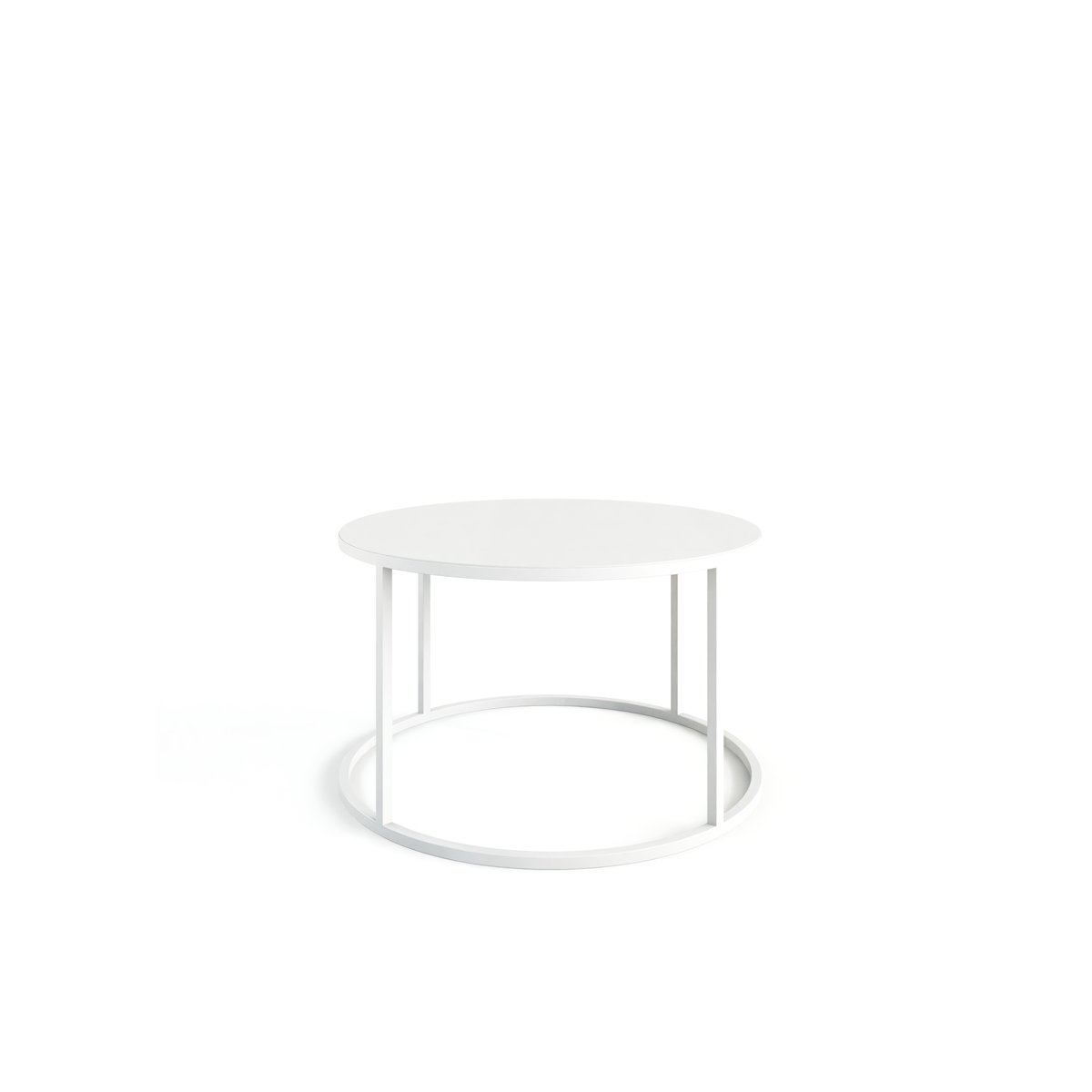 Table basse VESINA X - Blanc - Ø 60 - 35cm blanc, METALLBUDE