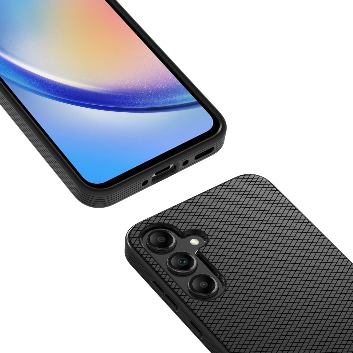 Coque Samsung A35 - Noir couleur unique, ADEQWAT