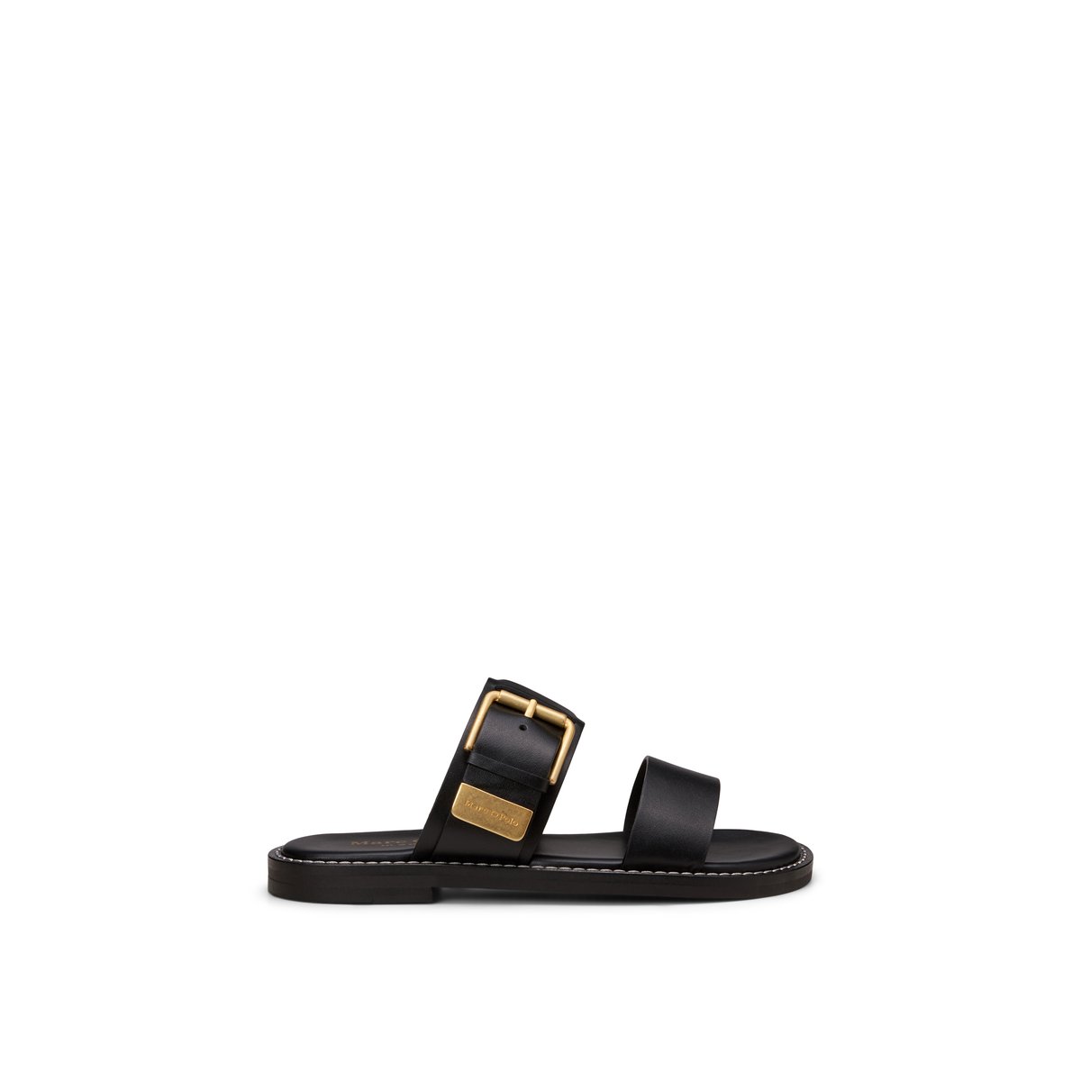 Mule modèle Stina en cuir de vache noble schwarz, MARC O'POLO