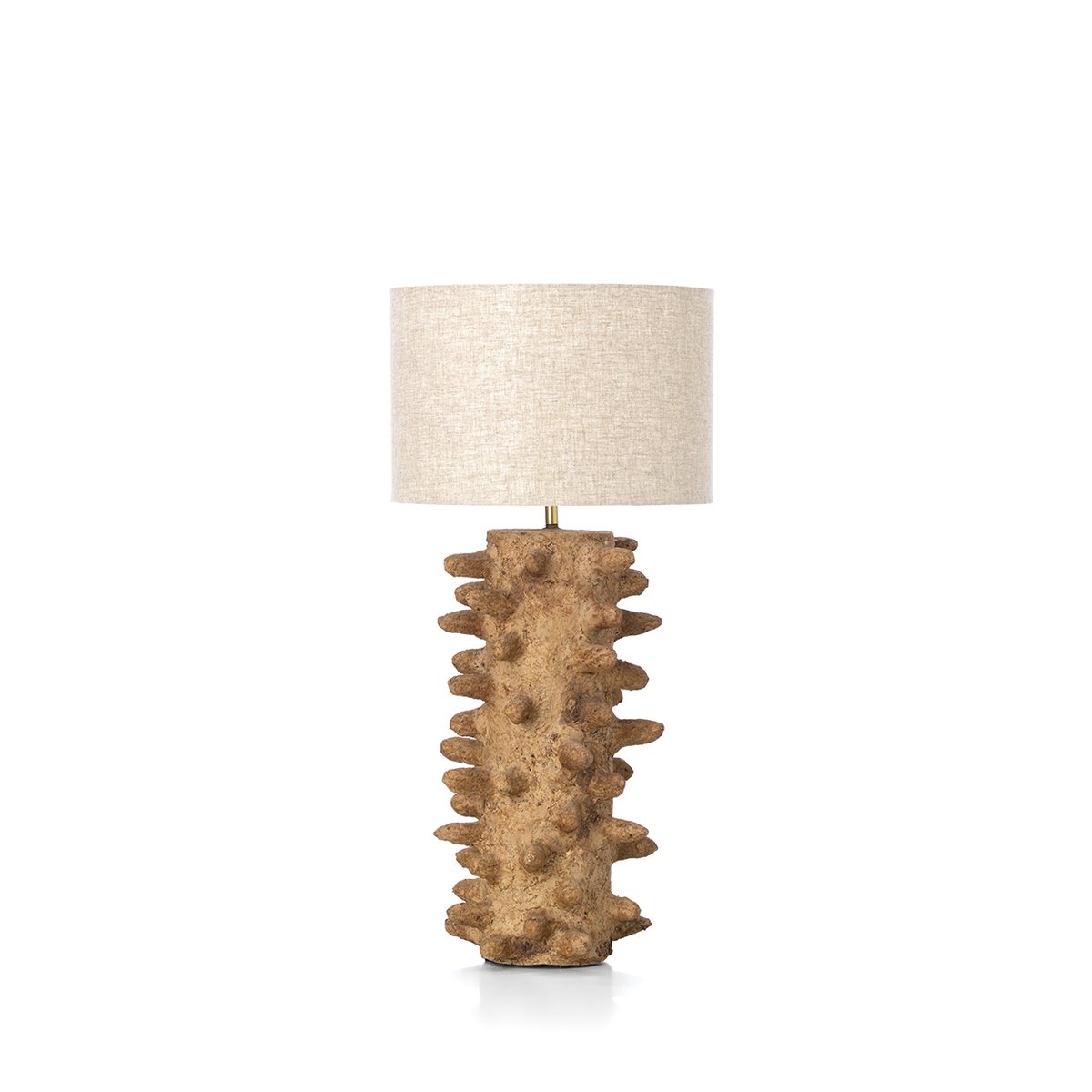 Lampe de table en papier-mâché SPIKETACULAR beige foncé, BAZAR BIZAR