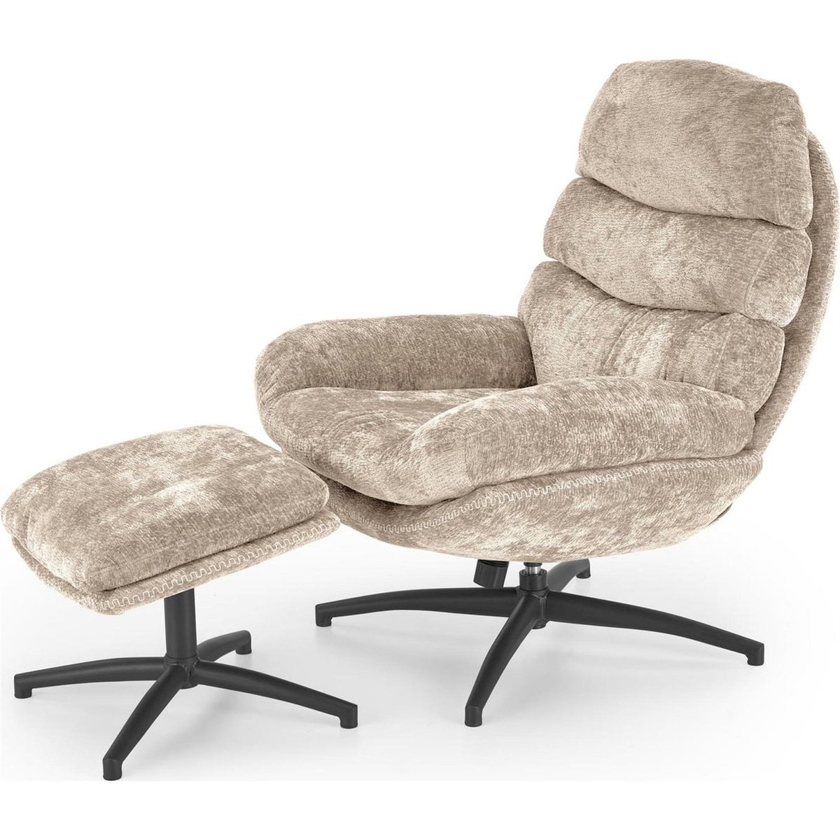 Fauteuil à bascule RIKELY beige chiné, RECOLLECTION