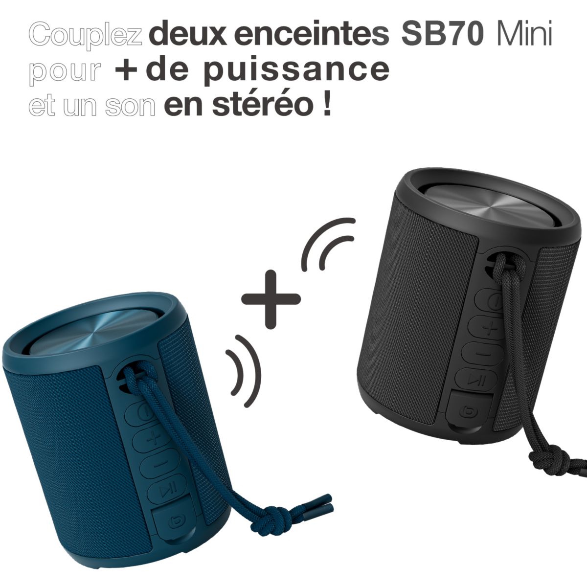 Enceinte portable SB70 mini crème couleur unique, ESSENTIEL B