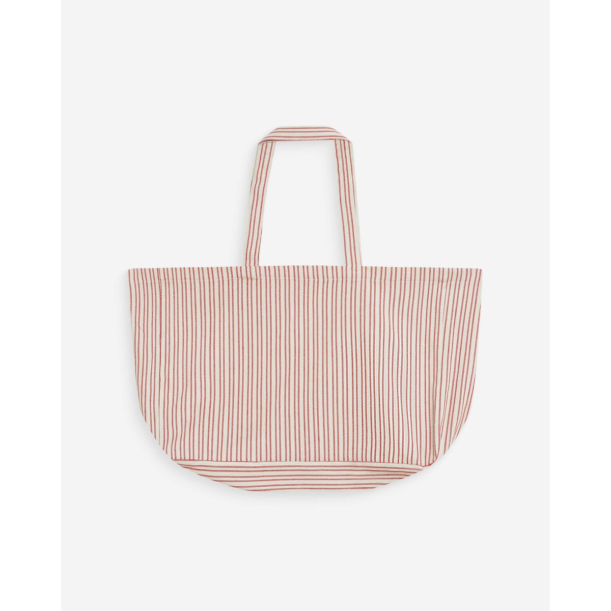 Tote bag large en coton rayé rouge Wanda rouge, GRACE & MILA