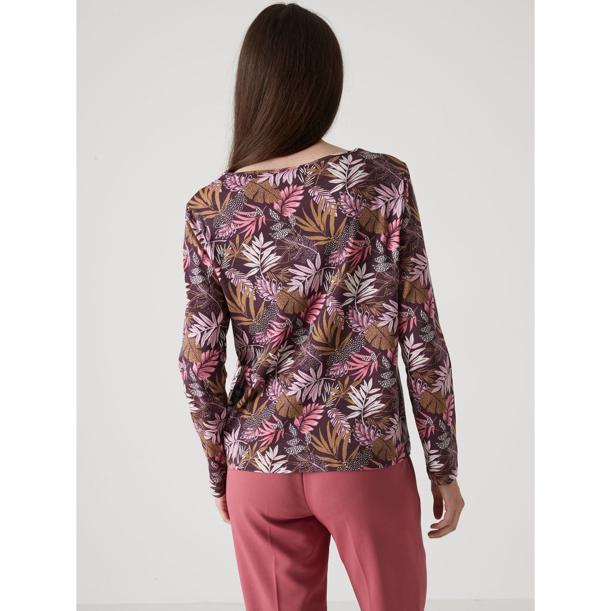 Tee-shirt fantaisie imprimé prune, DAXON