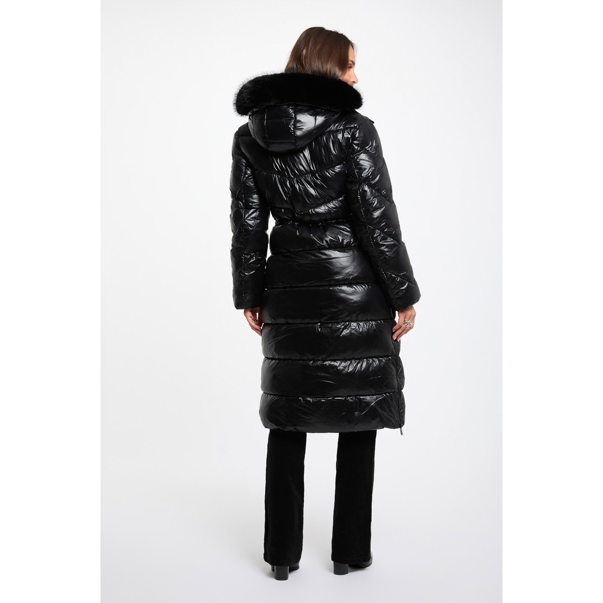 Doudoune longue noir, MORGAN