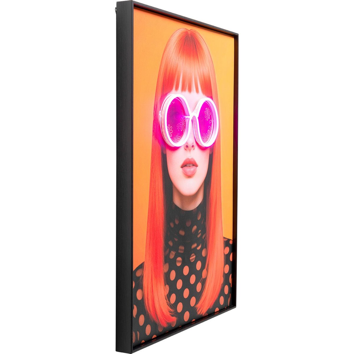 Tableau LED lunettes de soleil fleurs orange, KARE DESIGN