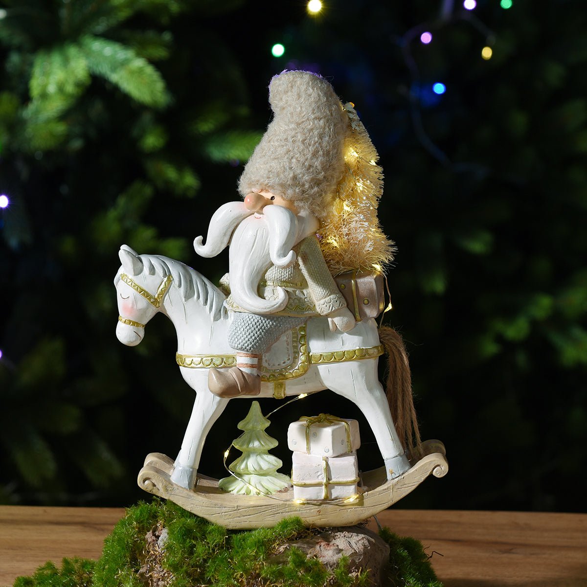 Figurine père noël avec LED artificielle H26 PLAY gris, SIA DECO
