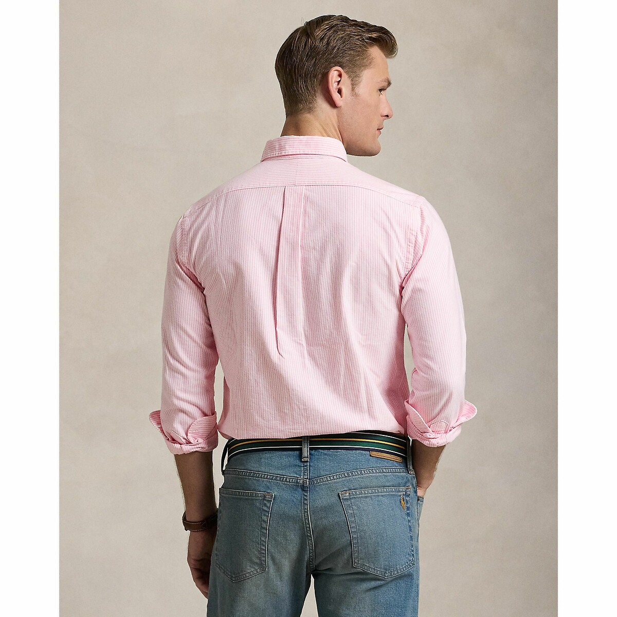 Chemise Oxford ajustée rose/blanc, POLO RALPH LAUREN