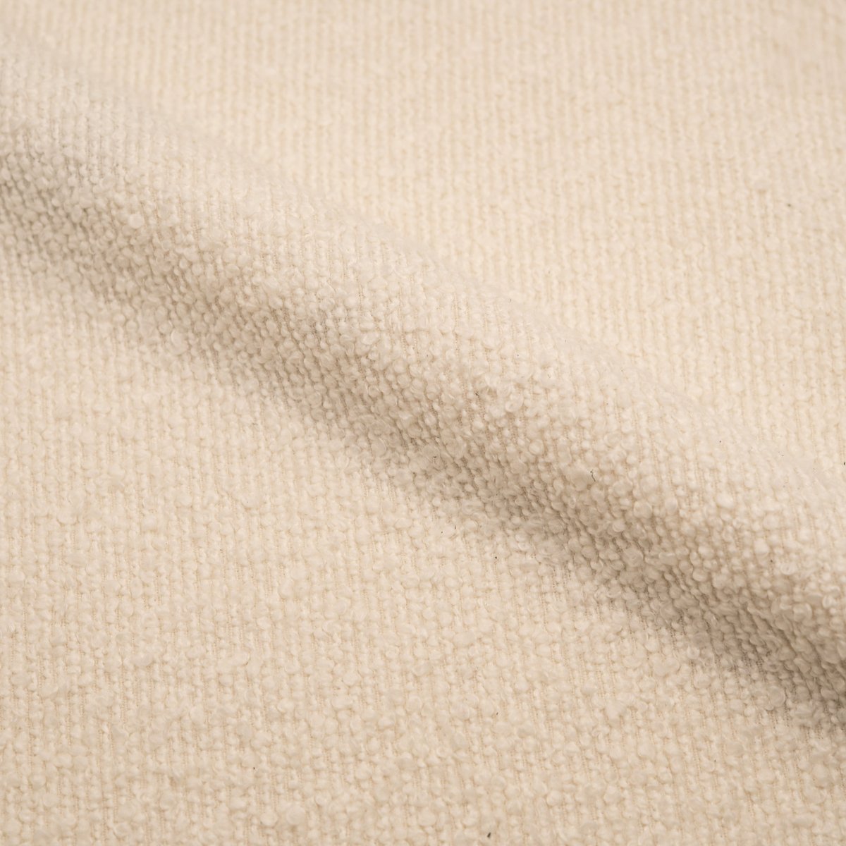 Lot de 2 chaises en tissu bouclé - SWAN beige, MAISON PAVANE