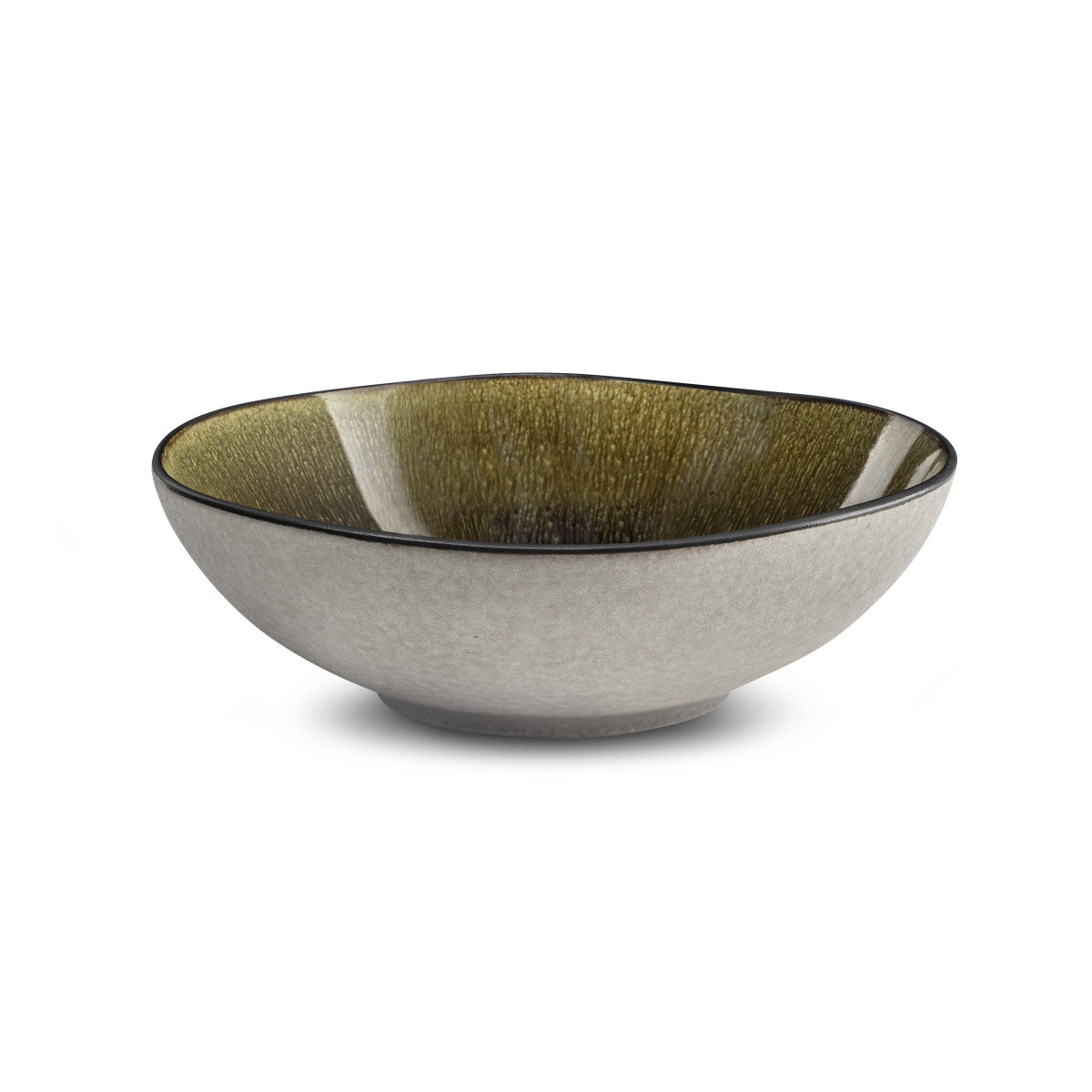 Assiette creuse 20 cm (lot de 6) - vert olive, MEDARD DE NOBLAT