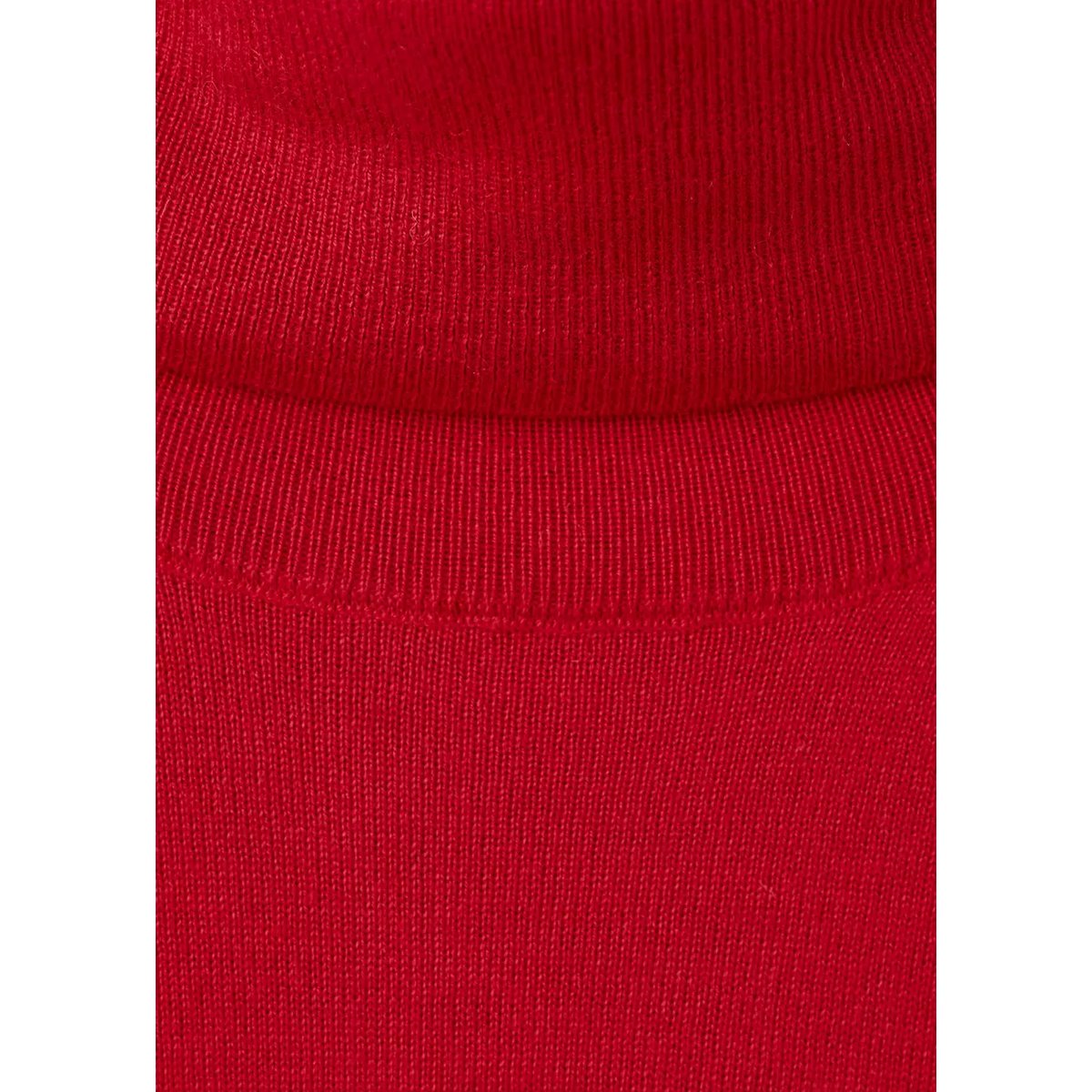 Pull-over maille col roulé rouge, MANGO