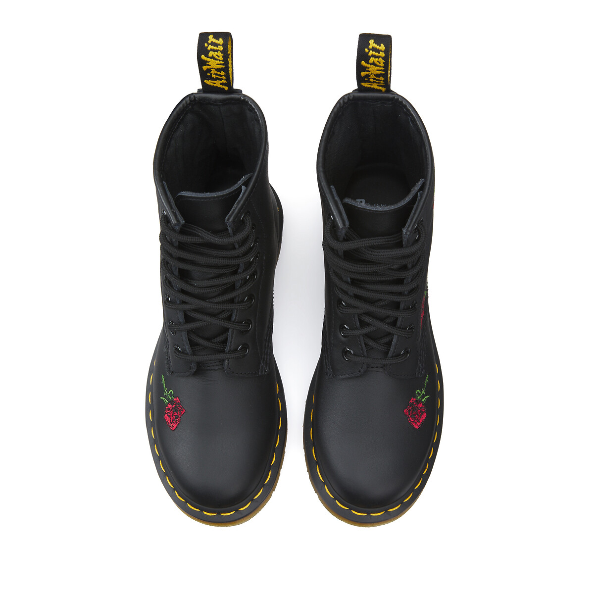 1460 Vonda Embroidered Boots in Softy T Leather black, DR. MARTENS
