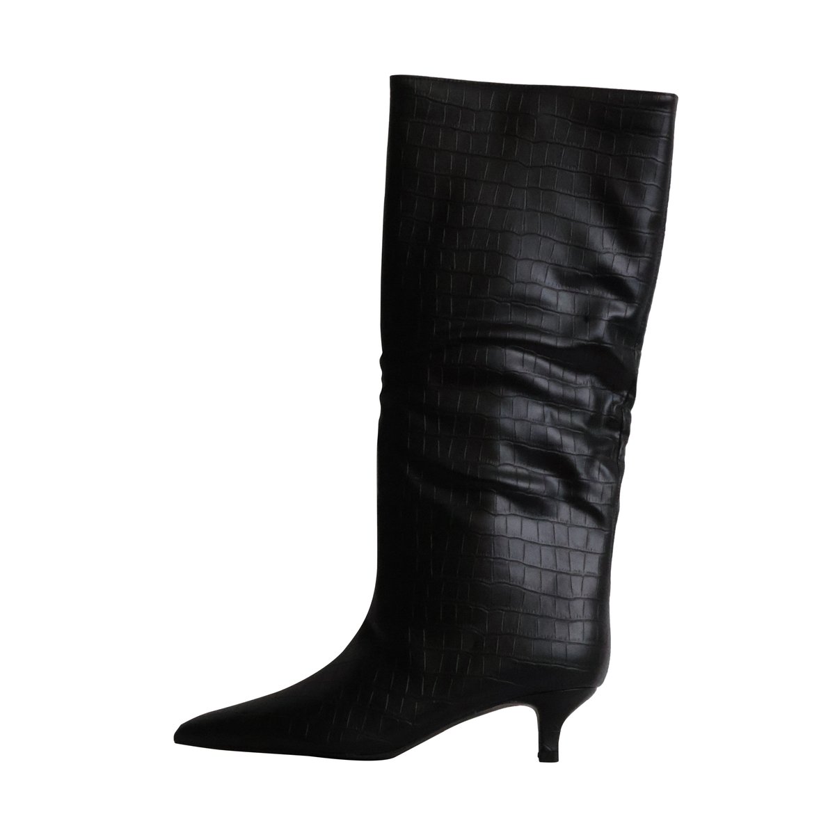 Bottes à Talon Zip noir croco, ENZA NUCCI