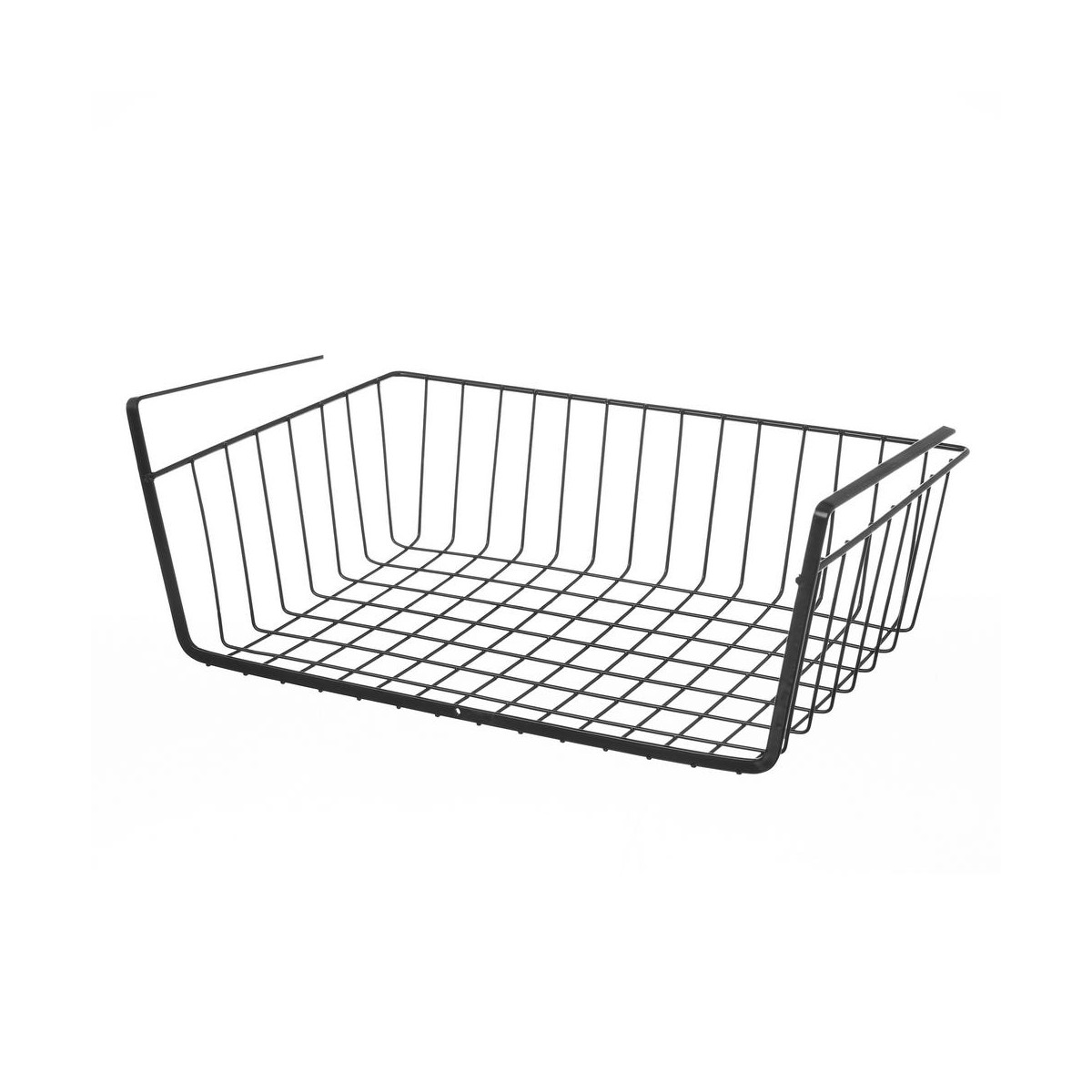 Panier de rangement à suspendre métal noir - 40x24.5x14.5cm noir, WADIGA